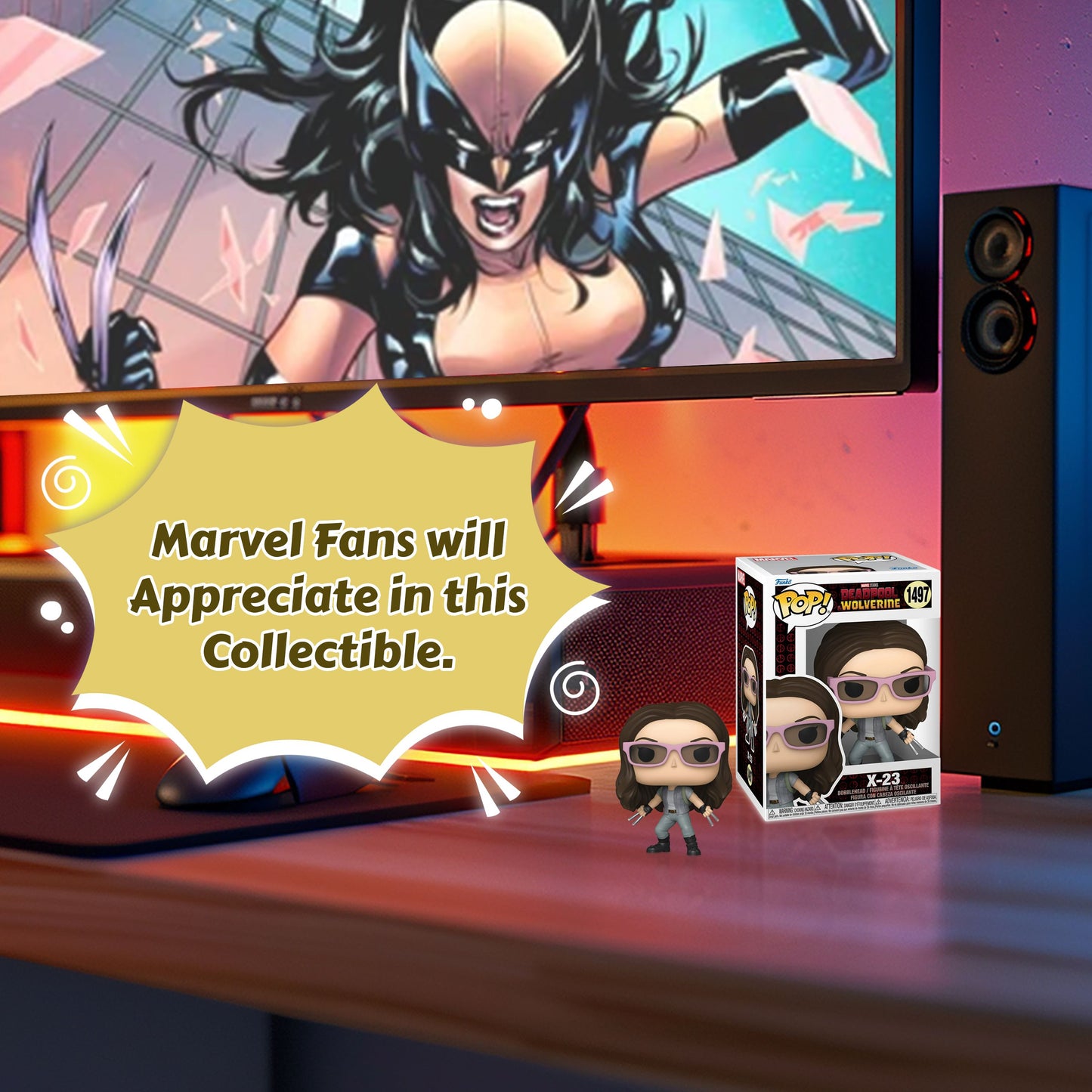 X-23 Funko Pop! Marvel Studios Deadpool and Wolverine - Approx. 3 1/2" Collectible Vinyl Figure #1497 with Display Box Protector Case