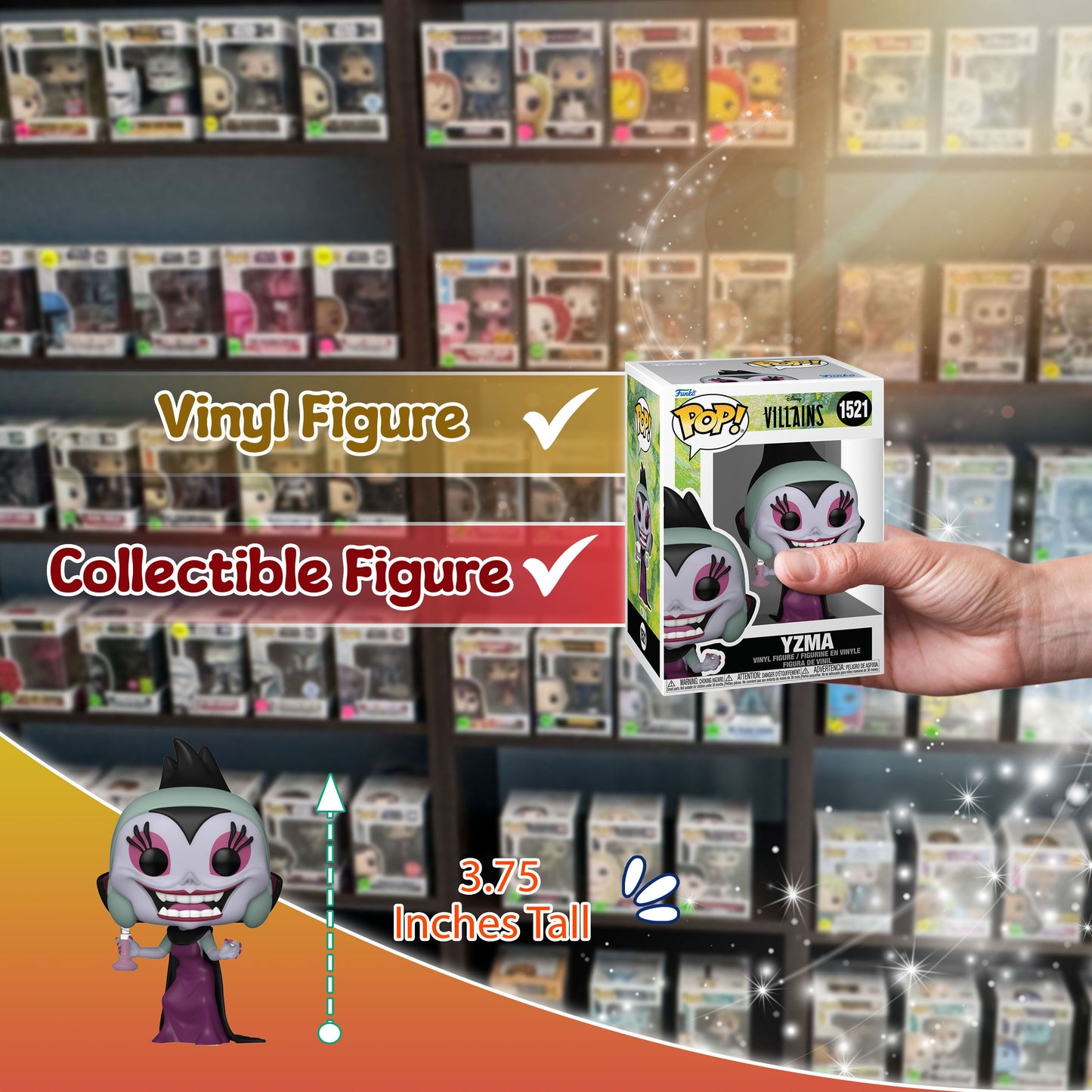 Yzma Funko Pop! Disney Villains - Emperors New Groove - Approx. 4 1/2" Collectible Vinyl Figure #1521 with Display Box Protector Case