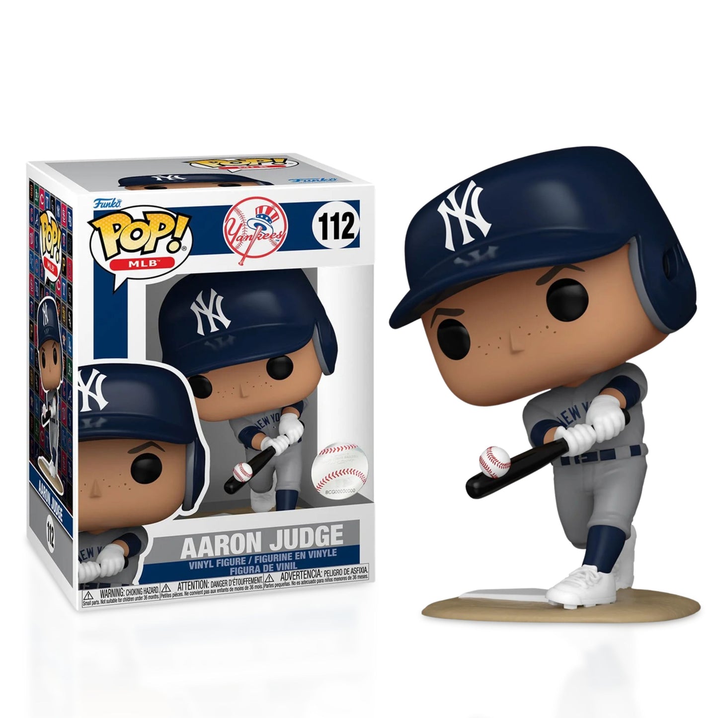 Aaron Judge Funko Pop! Baseball MLB Yankees - Approx. 4" Collectible Vinyl Figure #112 Bundled with Display Box Protector Case