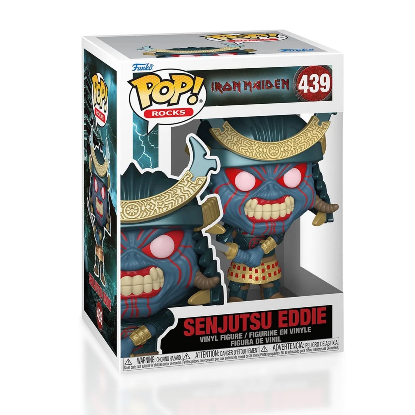 Senjutsu Eddie Funko Pop! Rocks Iron Maiden - Approx. 4 3/4" Collectible Vinyl Figure #439 with Display Box Protector Case