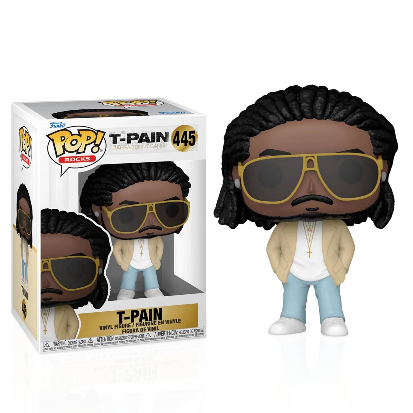 T-Pain (Rappa Ternt Sanga) Funko Pop! Rocks - Approx. 4" Collectible Vinyl Figure #445 with Display Box Protector Case