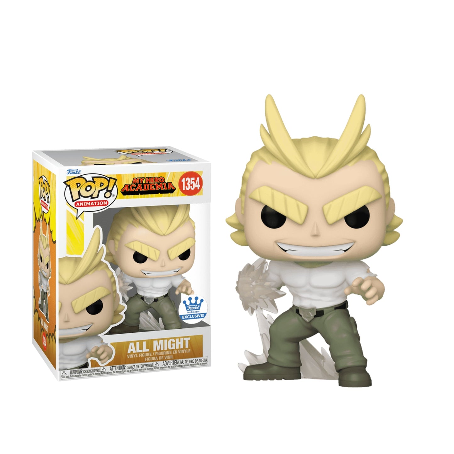 All Might (Texas Smash) Funko Pop! Animation My Hero Academia - Approx. 5.5" Collectible Exclusive Vinyl Figure #1354 in Window Display Box