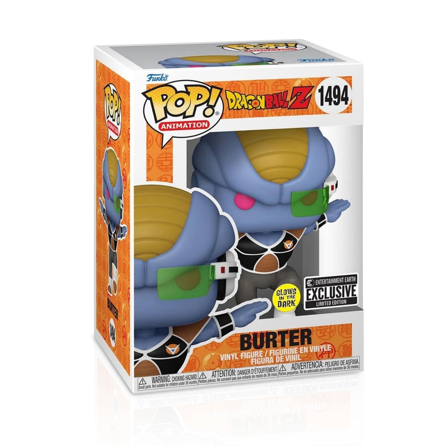 Burter #1494 Funko Pop! Animation Dragon Ball Z - Approx. 4 3/4" Collectible Glows In The Dark Entertainment Earth Exclusive Limited Edition Vinyl Figure