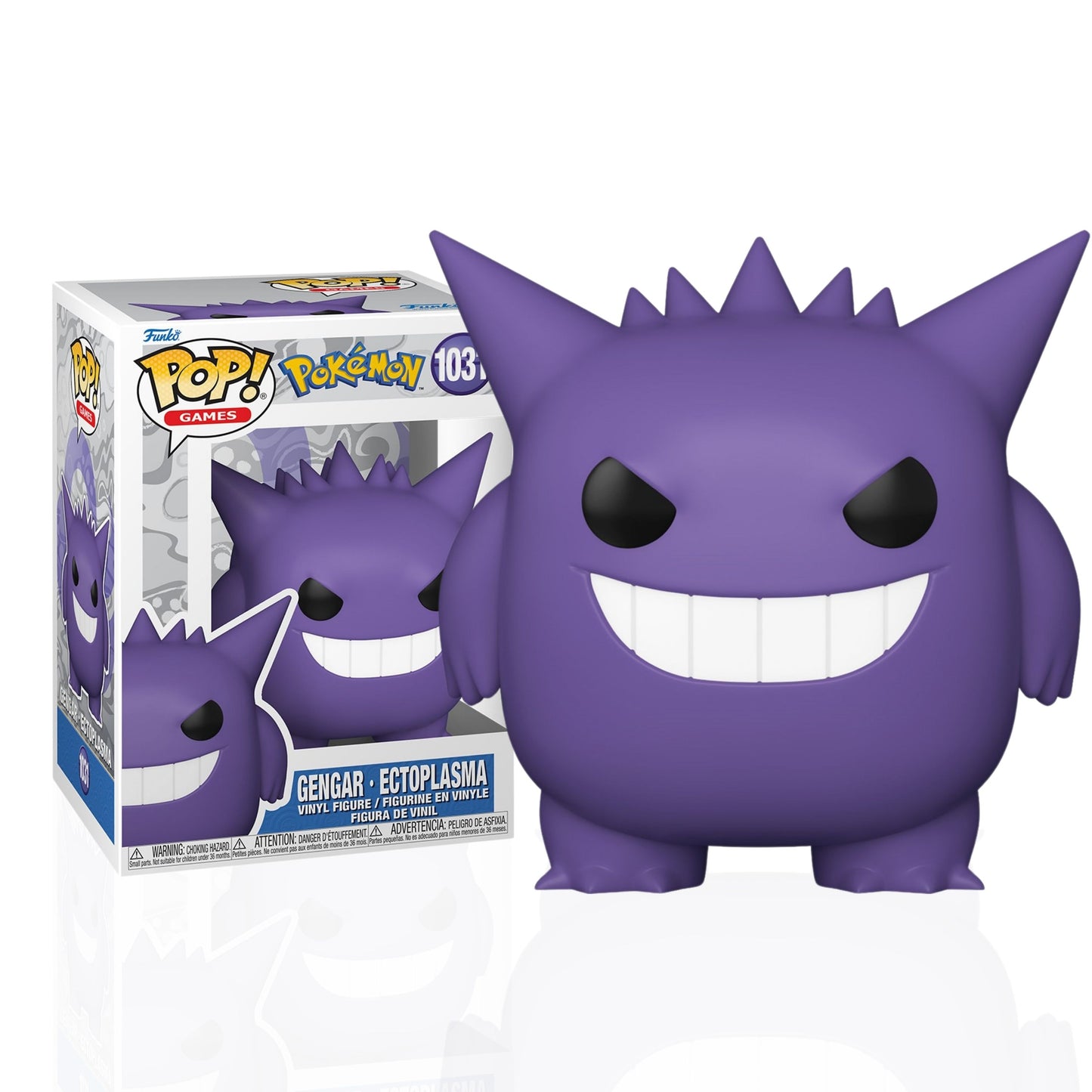 Gengar Ectoplasma Funko Pop! Games Pokemon - Approx. 3 1/2" Collectible Vinyl Figure #1031 with Display Box Protector Case