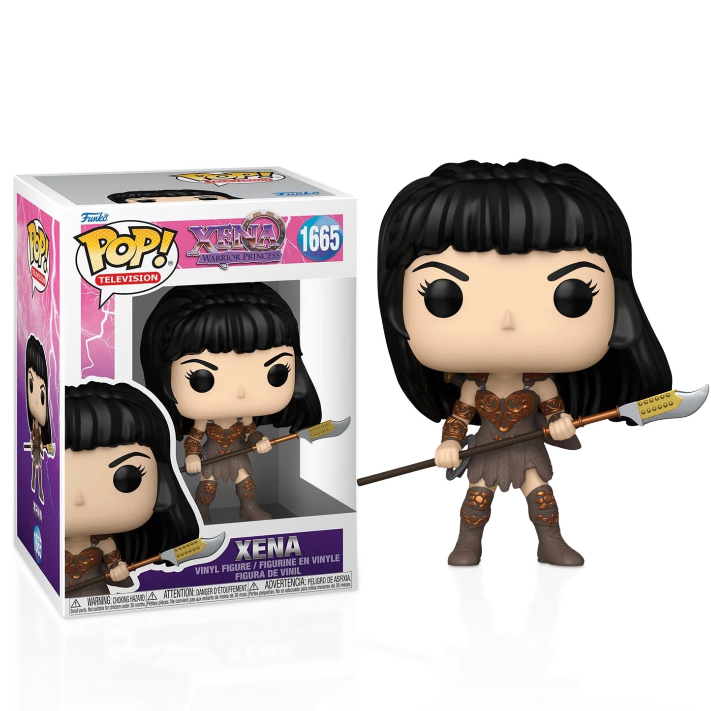 Xena with Spear Funko Pop! Television Xena Warrior Princess - Approx. 4" Collectible Vinyl Figure #1665 with Display Box Protector Case