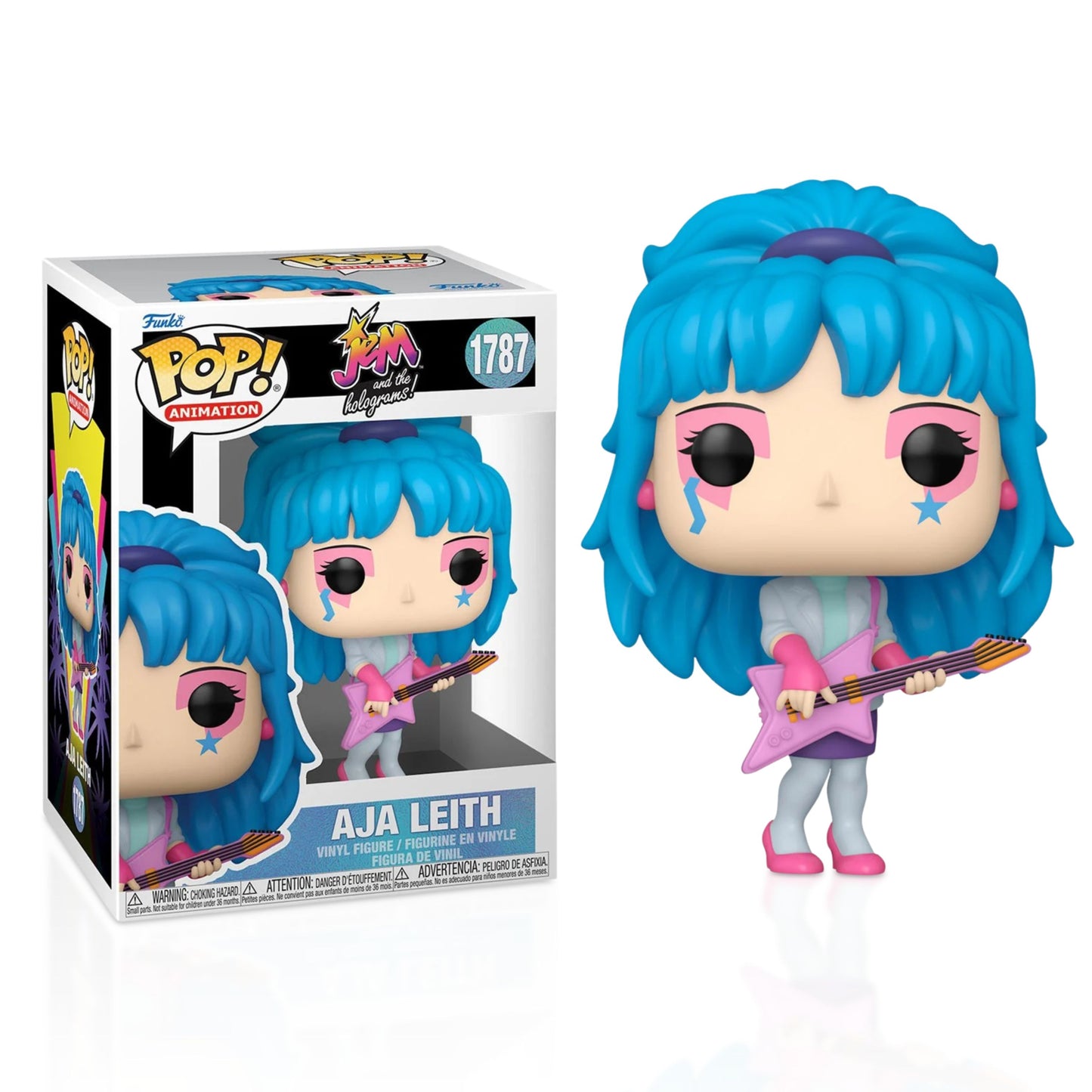 Aja Leith Funko Pop! Animation Jem and the Holograms - Approx. 3 3/4" Collectible Vinyl Figure #1787 with Display Box Protector Case