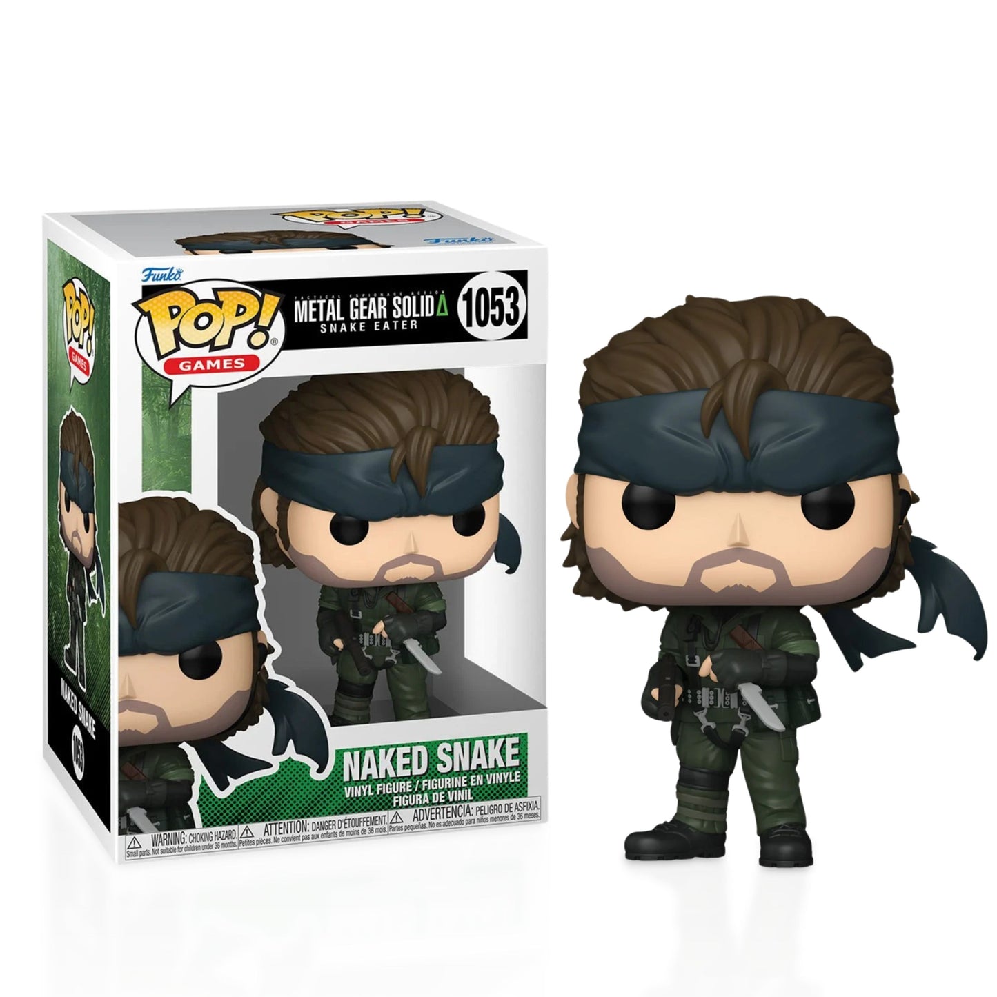 Naked Snake Funko Pop! Games Metal Gear Solid Delta: Snake Eater - Approx. 4" Collectible Vinyl Figure #1053 Bundled with Display Box Protector Case