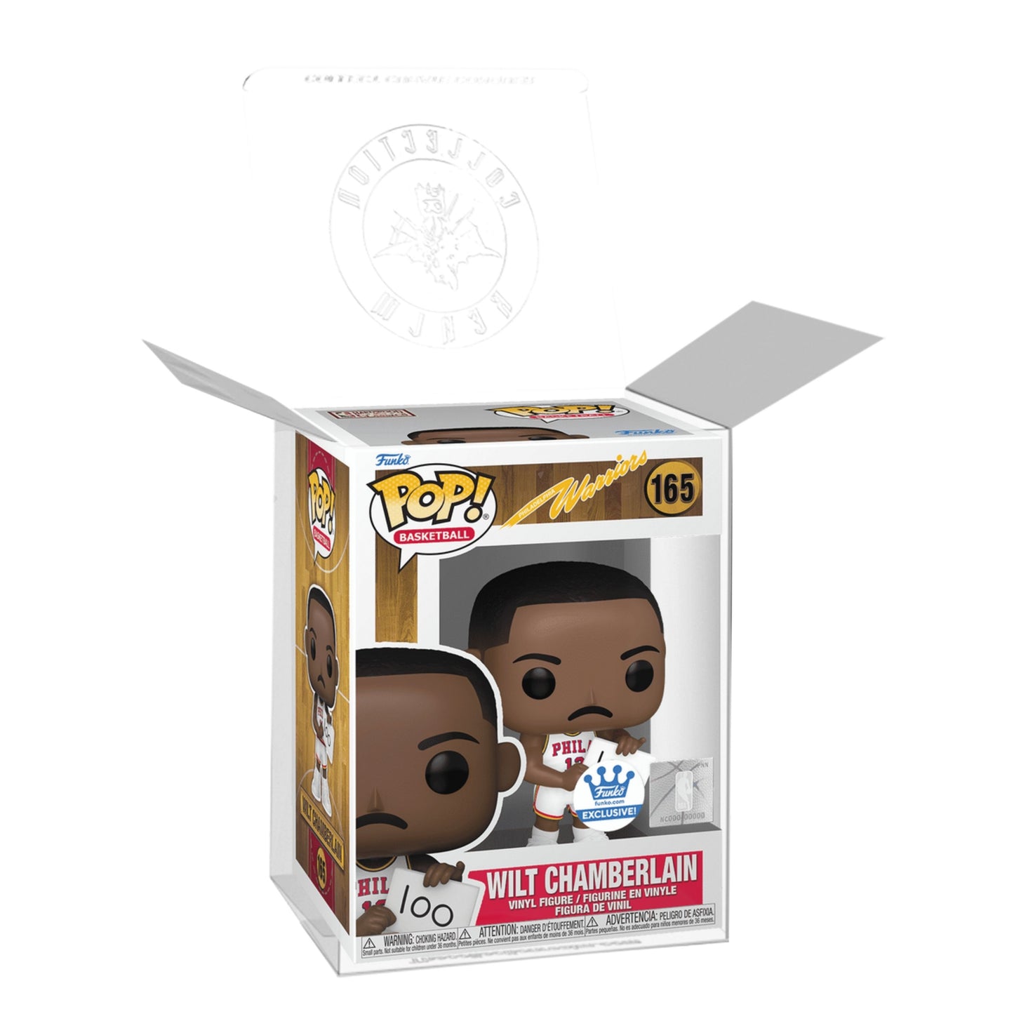 Wilt Chamberlain (1962 Warriors) Funko Pop! Basketball Philadelphia Warriors - Approx. 3.85" Collectible Exclusive Vinyl Figure #165 Bundled with Display Box Protector Case