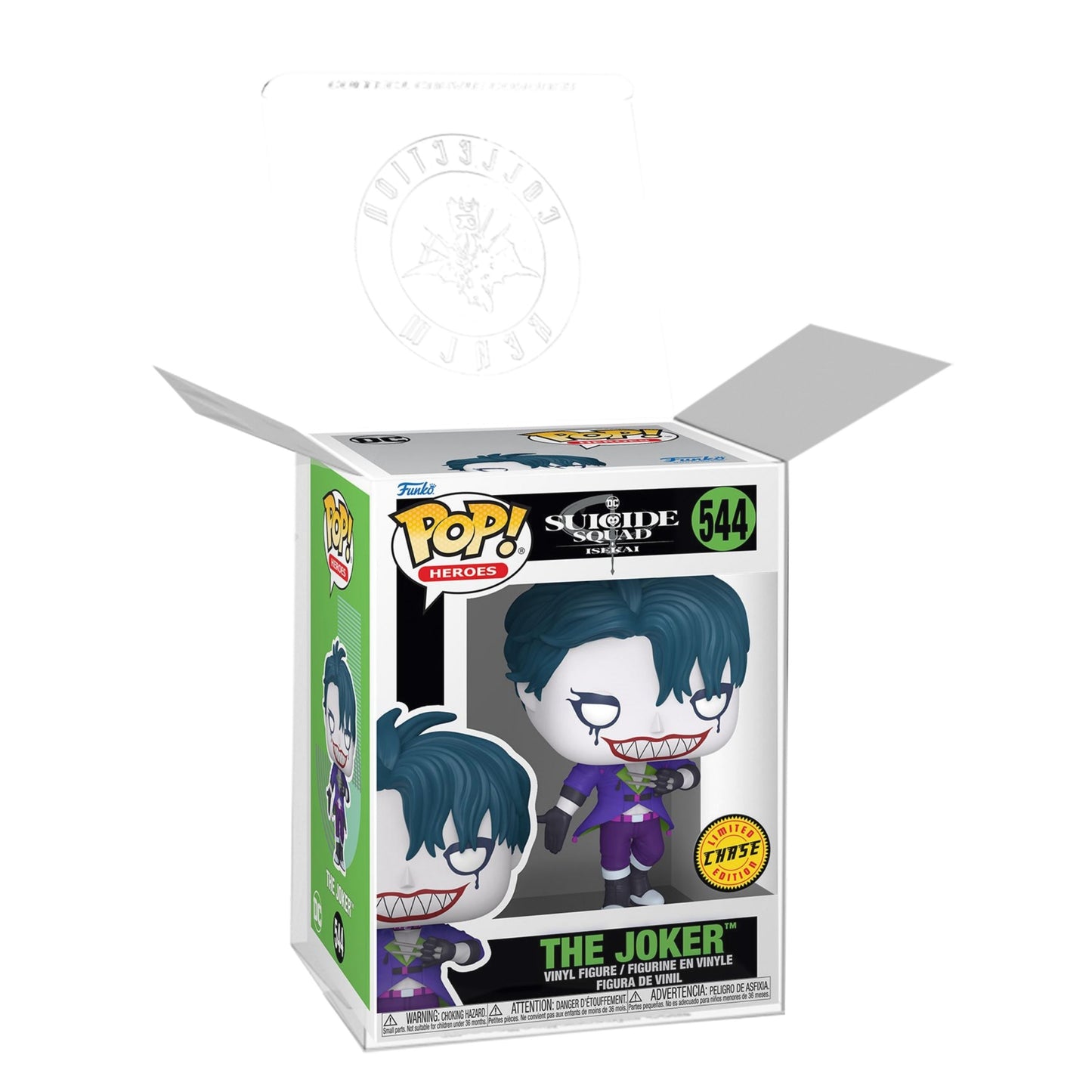 The Joker Funko Pop! Heroes DC Suicide Squad Isekai - Approx. 4 1/2" Chase Limited Edition Collectible Vinyl Figure #544 with Display Box Protector Case