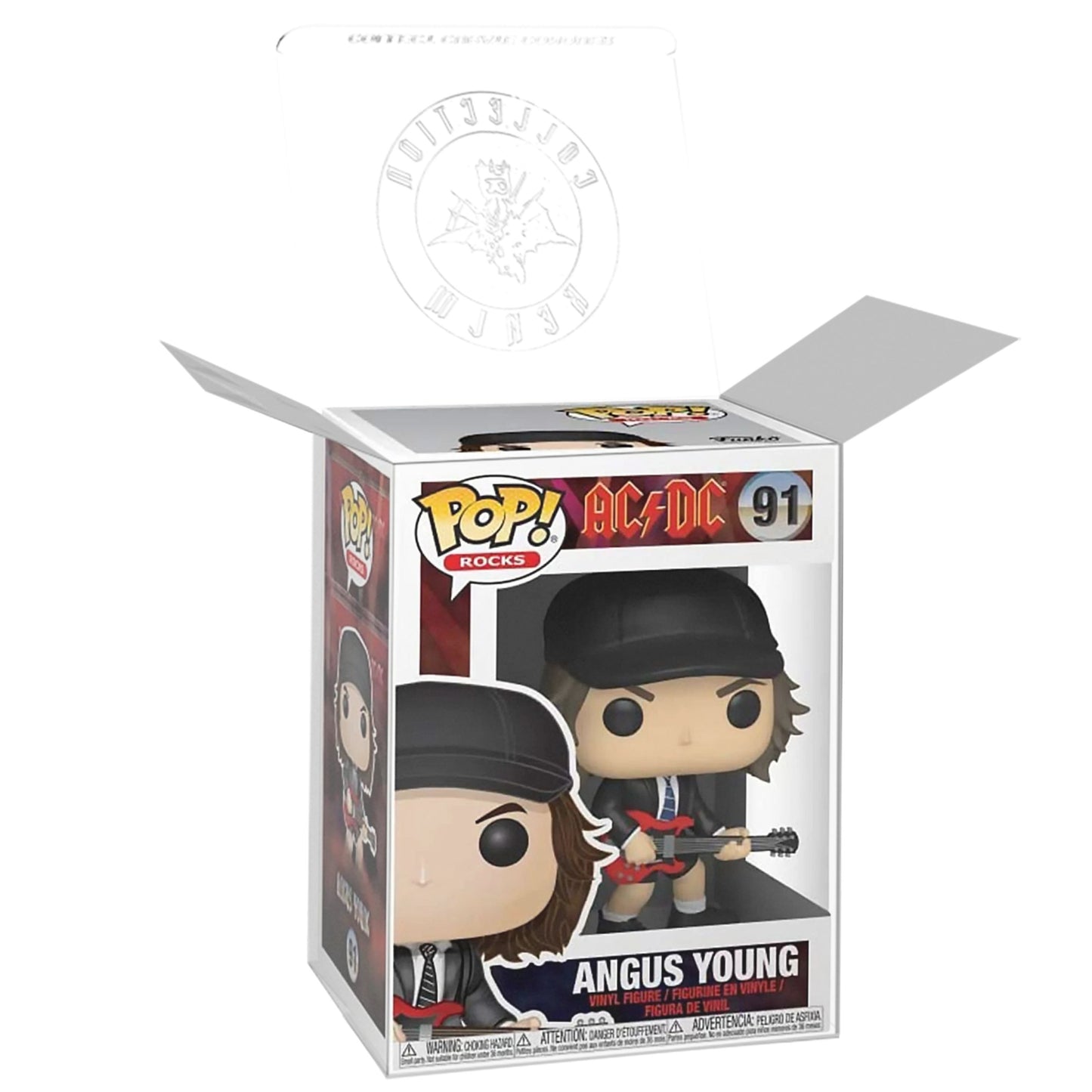 Angus Young Funko Pop! Rocks AC/ DC - Approx. 3 3/4" Collectible Vinyl Figure #91 Bundled with Display Box Protector Case