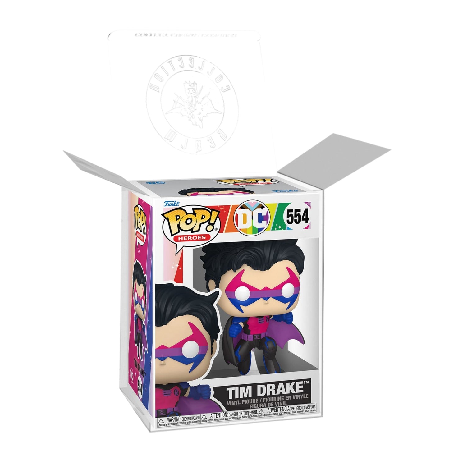 Tim Drake Funko Pop! DC Comics Pride 2025 - Approx. 4 3/4" Collectible Vinyl Figure #554 Bundled with Display Box Protector Case