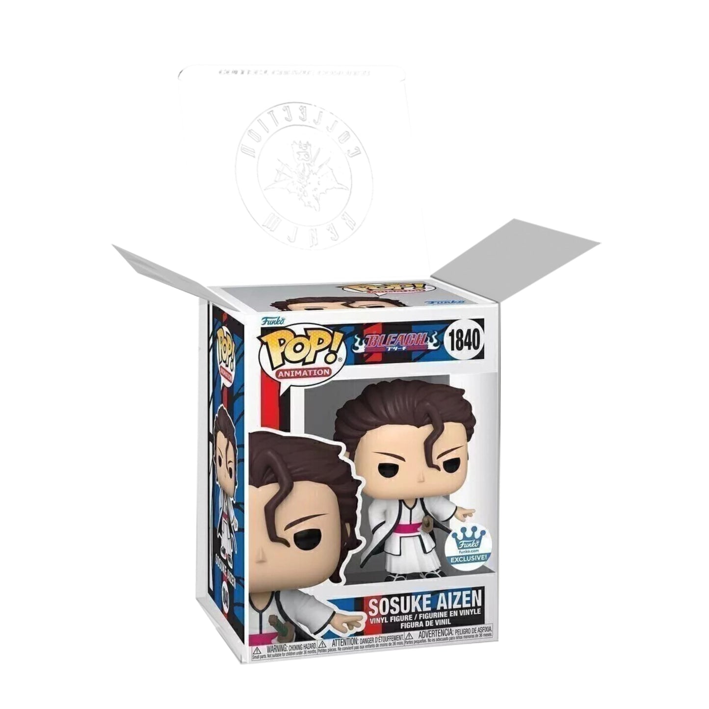 Sosuke Aizen Funko Pop! Animation Bleach - Approx. 4.2" Exclusive Collectible Vinyl Figure #1840 with Display Box Protector Case