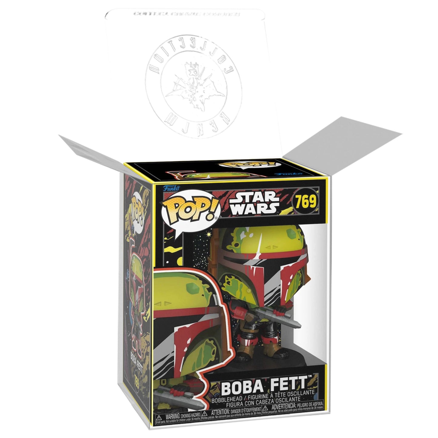 Boba Fett (Retro) Funko Pop! Star Wars: The Book of Boba Fett - Approx. 5" Collectible Vinyl Figure #769 Bundledi # Bundled with Display Box Protector Case
