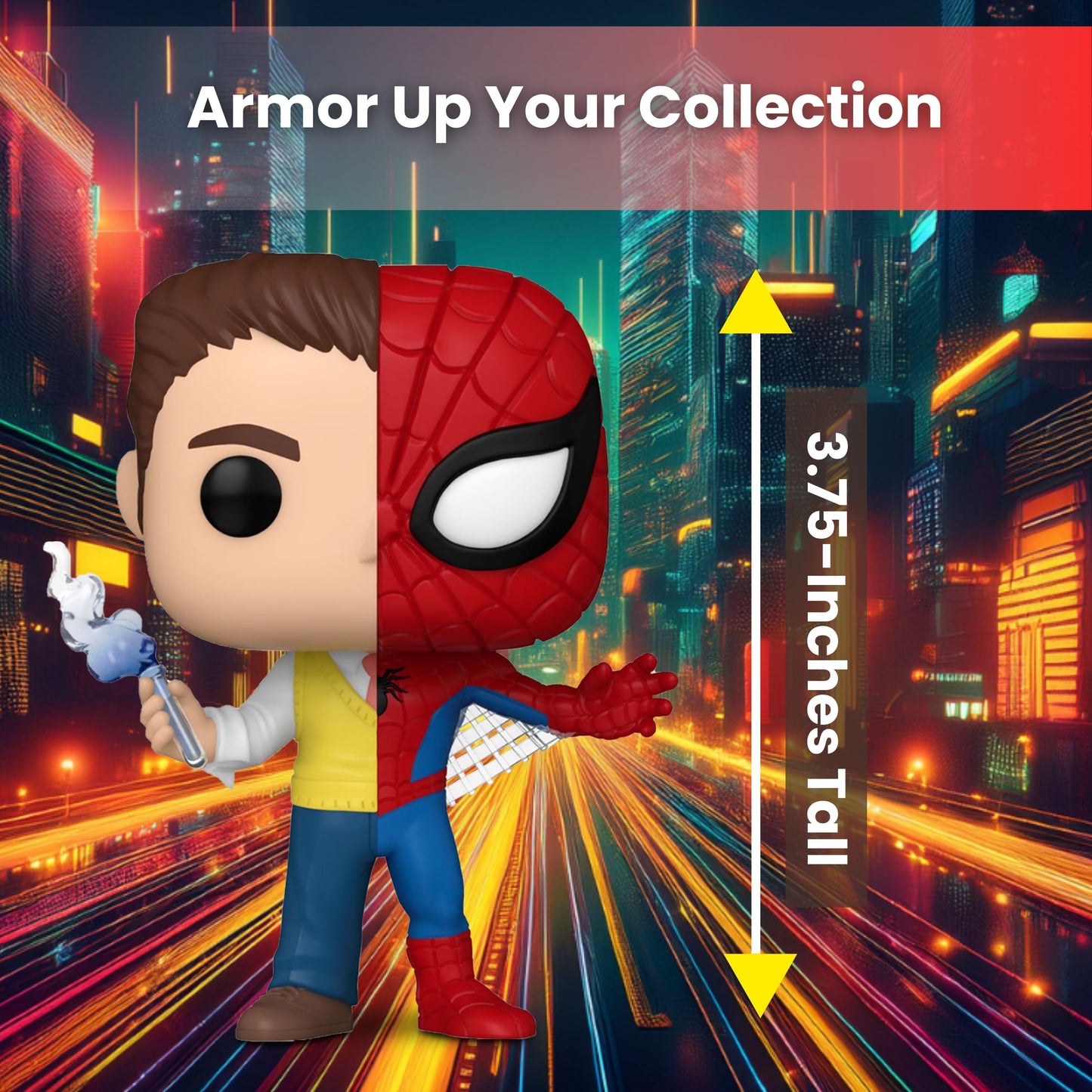 Split Peter Parker/Spider-Man Funko Pop! Marvel Comics - Approx. 3 3/4" Collectible Vinyl Figure #1432 with Case