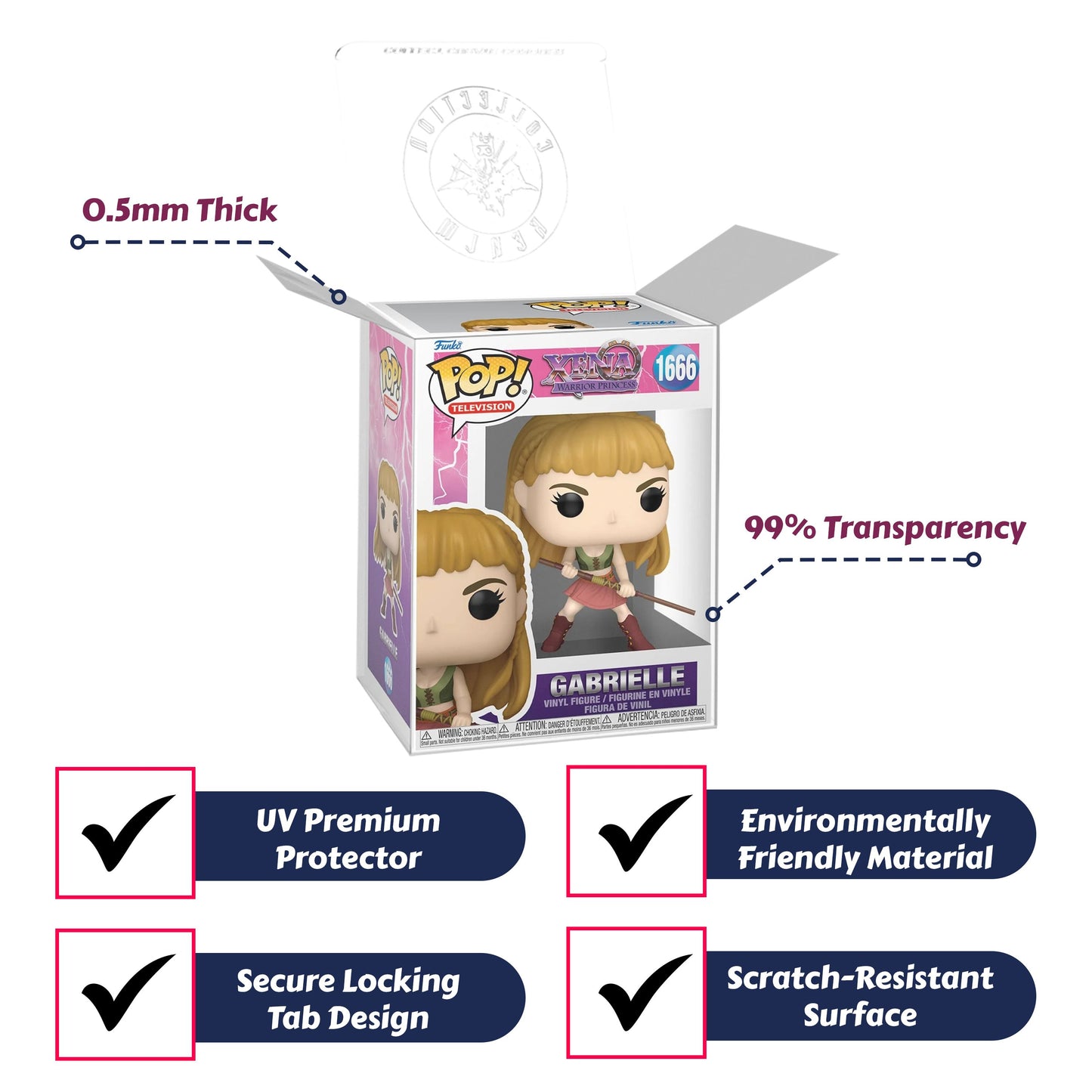 Gabrielle Funko Pop! Television Xena Warrior Princess - Approx. 4" Collectible Vinyl Figure #1666 with Display Box Protector Case