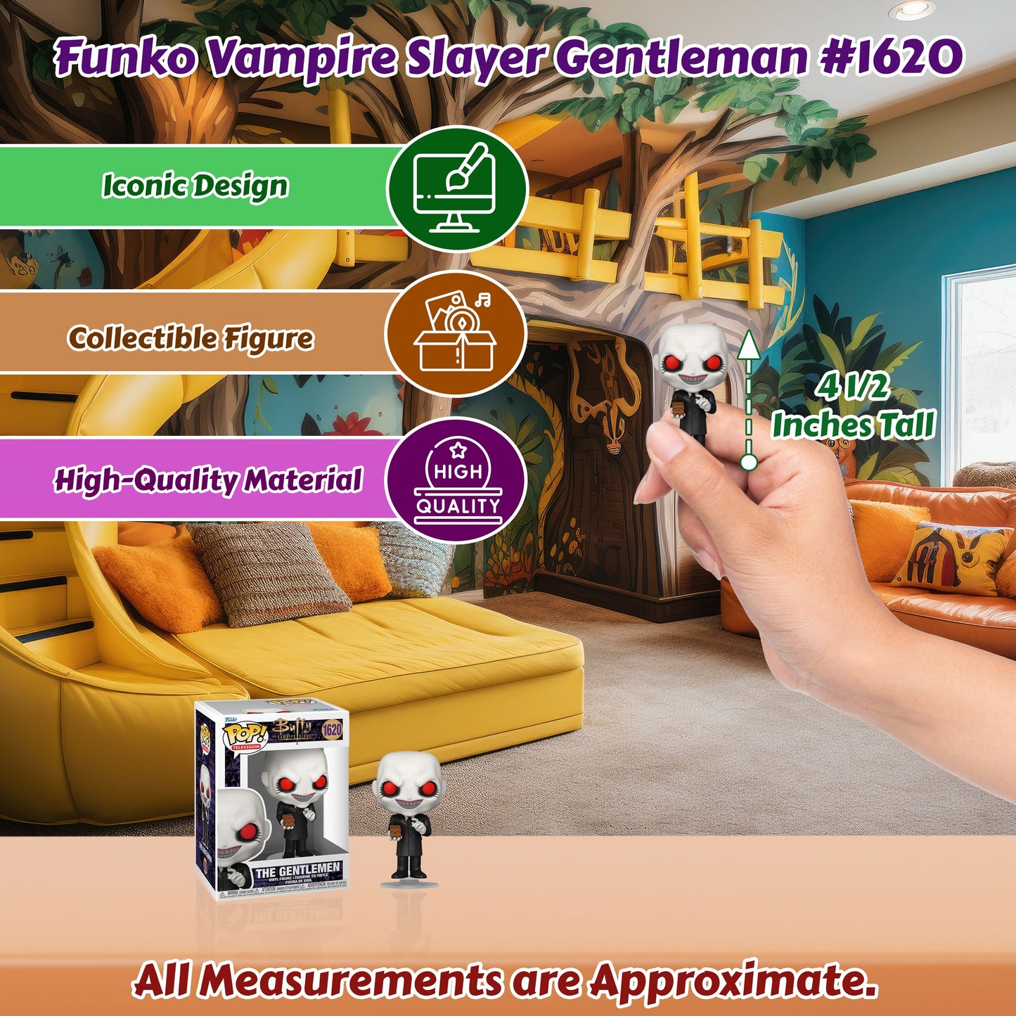 The Gentlemen Funko Pop! Television: Buffy The Vampire Slayer - Approx. 4 1/2" Collectible Vinyl Figure #1620 with Display Box Protector Case