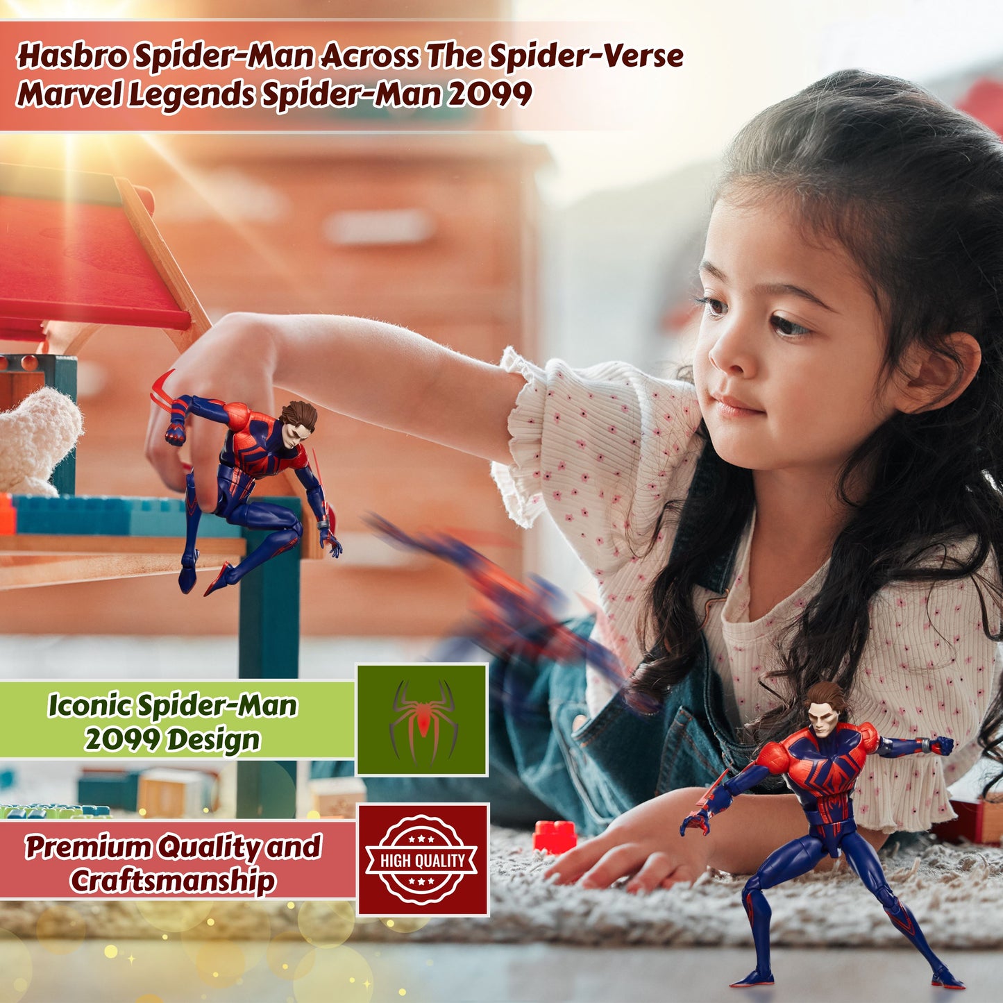 Spider-Man 2099 Marvel Legends Series Spider-Man Across The Spider-Verse Collectible 6-Inch Action Figure