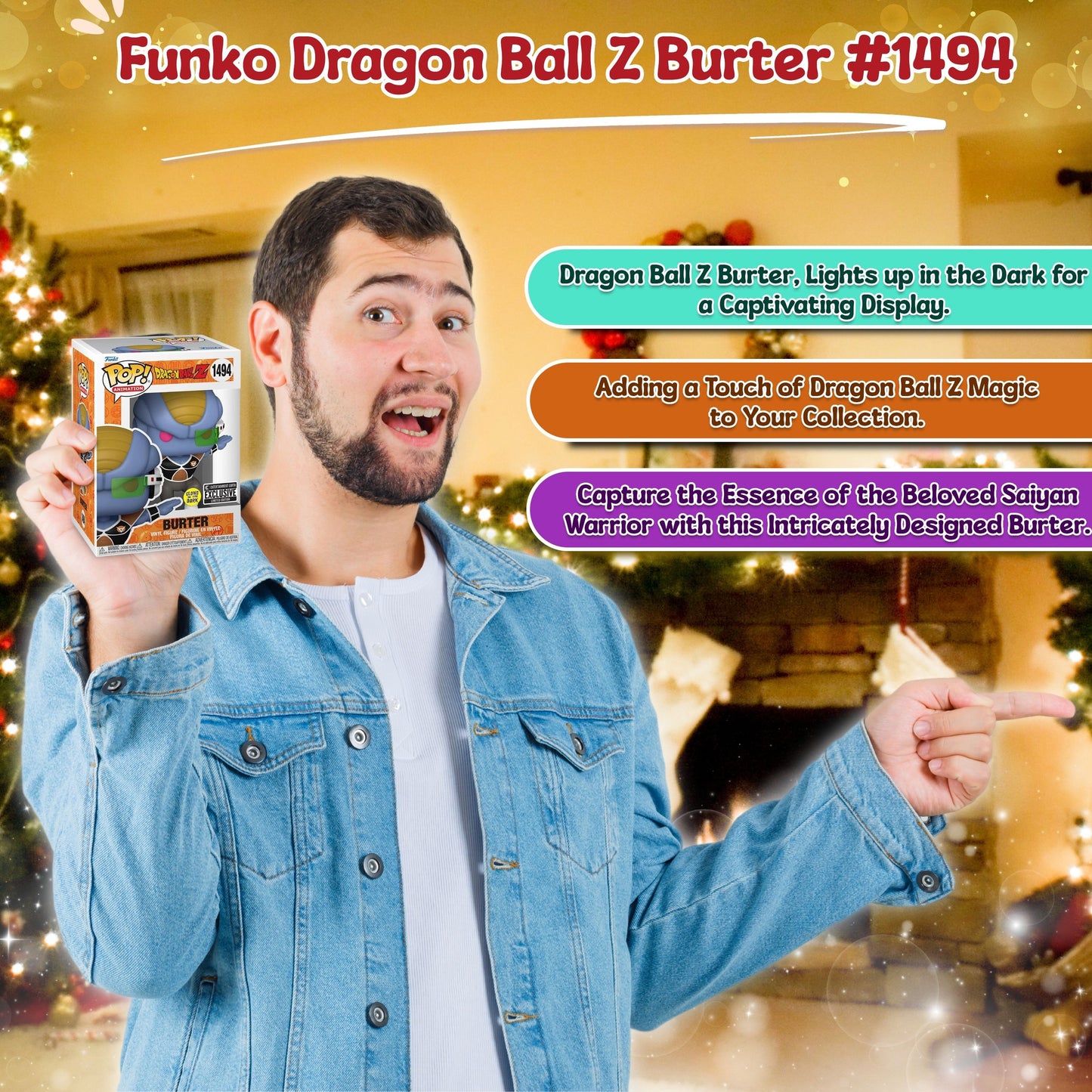 Burter #1494 Funko Pop! Animation Dragon Ball Z - Approx. 4 3/4" Collectible Glows In The Dark Entertainment Earth Exclusive Limited Edition Vinyl Figure