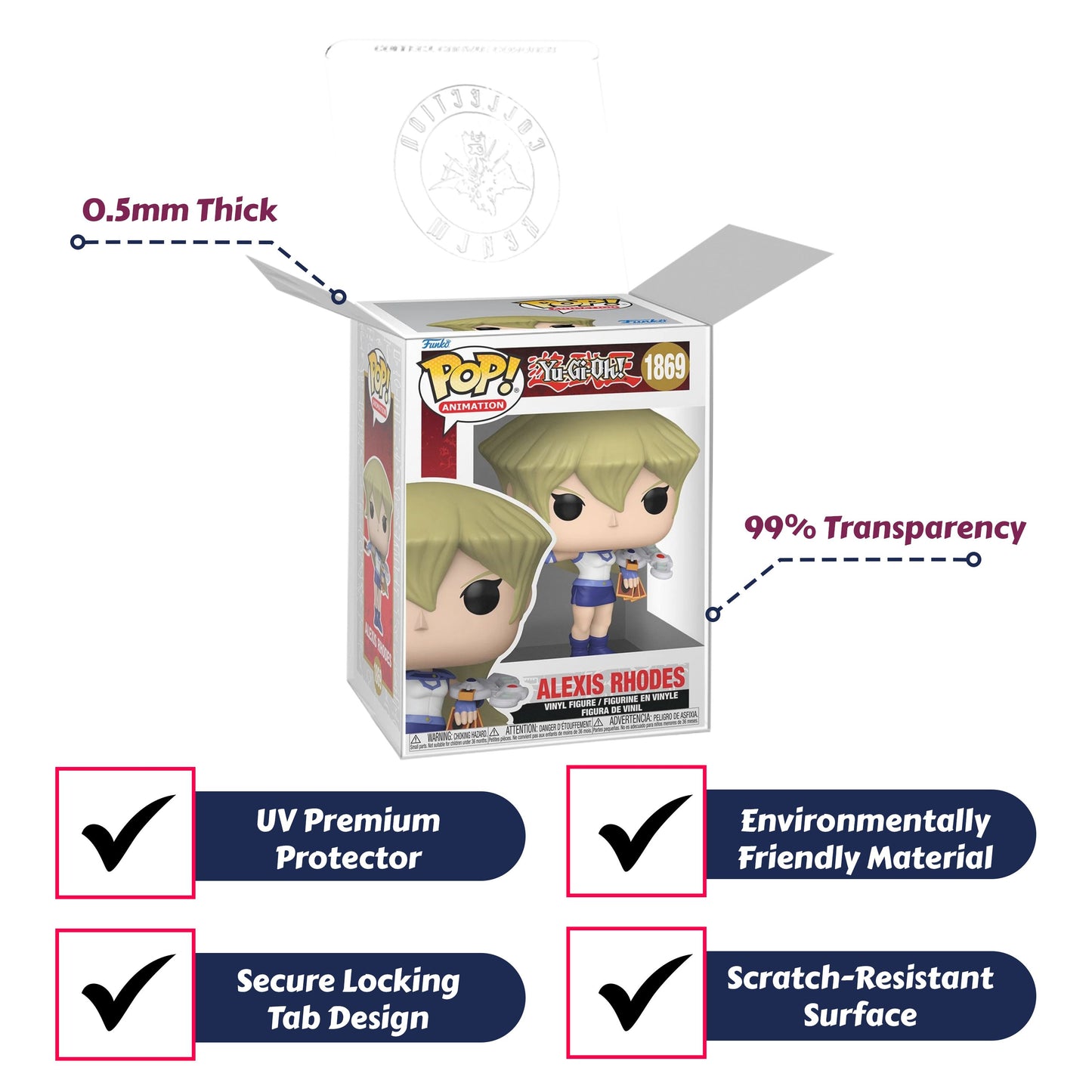 Alexis Rhodes Funko Pop! Animation Yu-Gi-Oh! - Approx. 3 3/4" Collectible Vinyl Figure #1869 with Display Box Protector Case