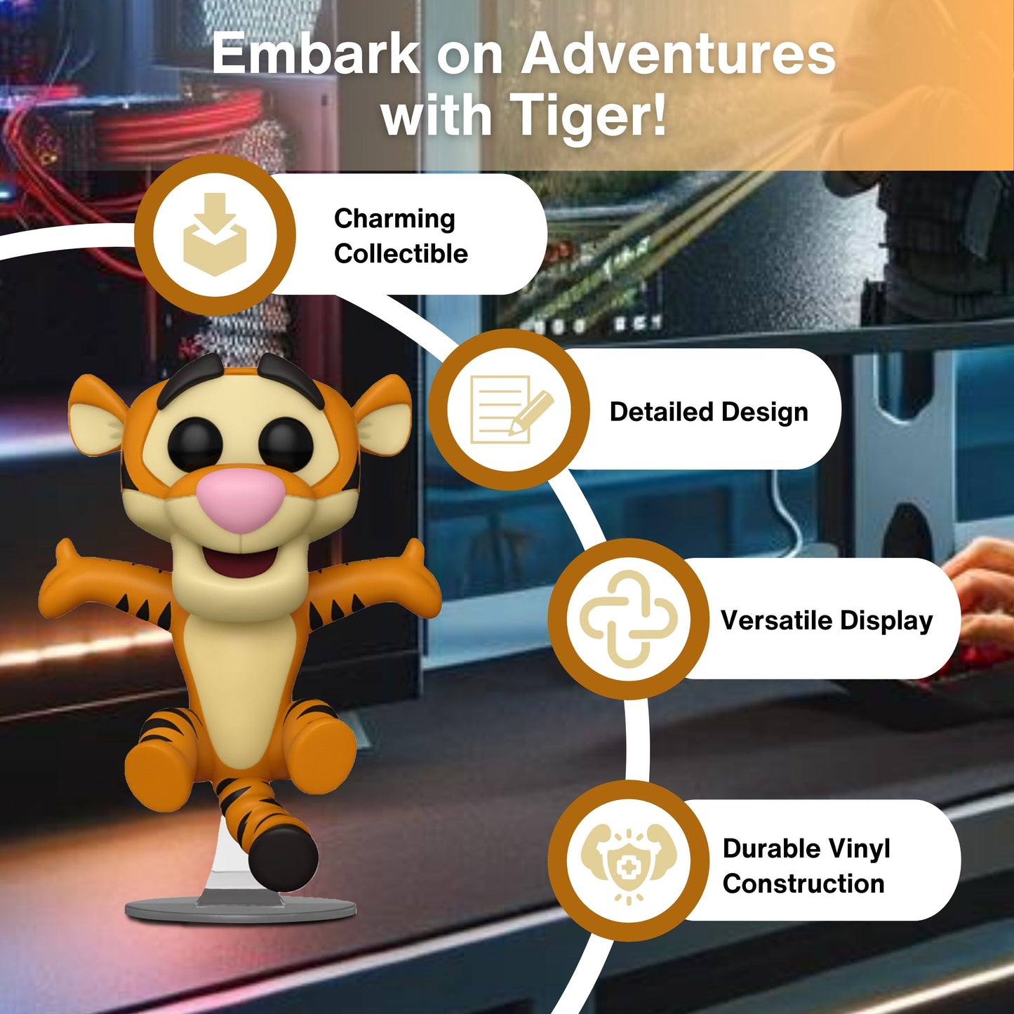 Tigger Funko Pop! Disney Winnie The Pooh - Approx. 4 1/2" Collectible Vinyl Figure #1517 with Display Box Protector Case