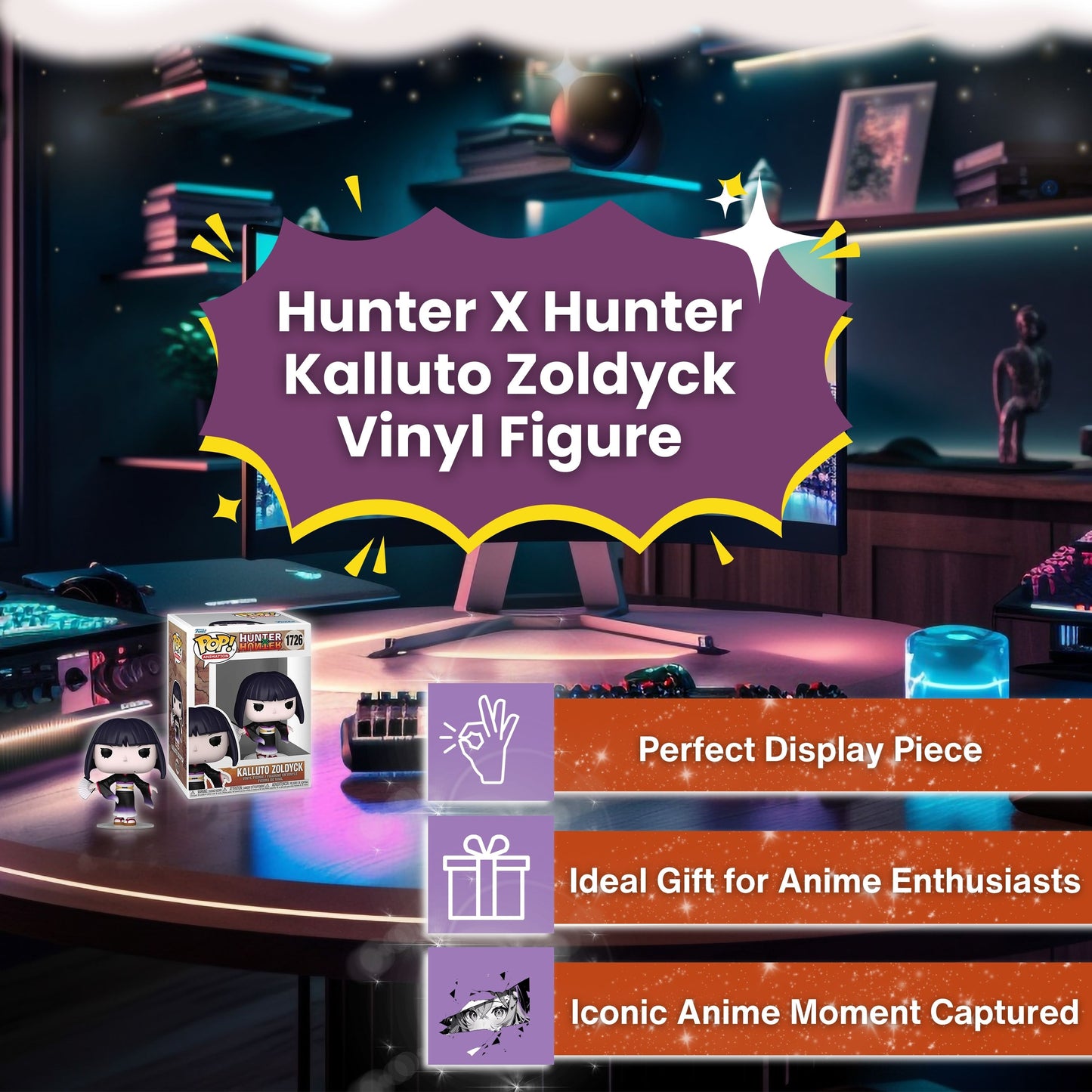 Kalluto Zoldyck Funko Pop! Animation Hunter X Hunter - Approx. 3 3/4" Collectible Vinyl Figure #1726 with Display Box Protector Case