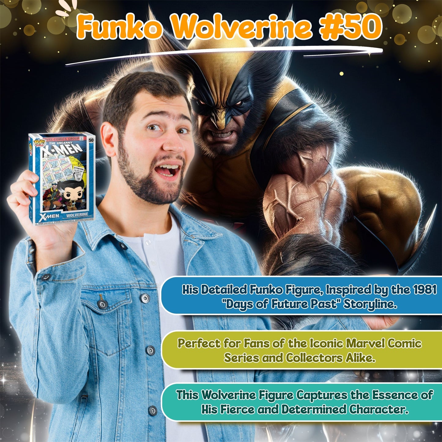 Wolverine #50 Funko Pop! The Uncanny X-Men: Days of Future Past (1981) - Marvel Comic Group - Approx. 3 3/4" Collectible Vinyl Figure