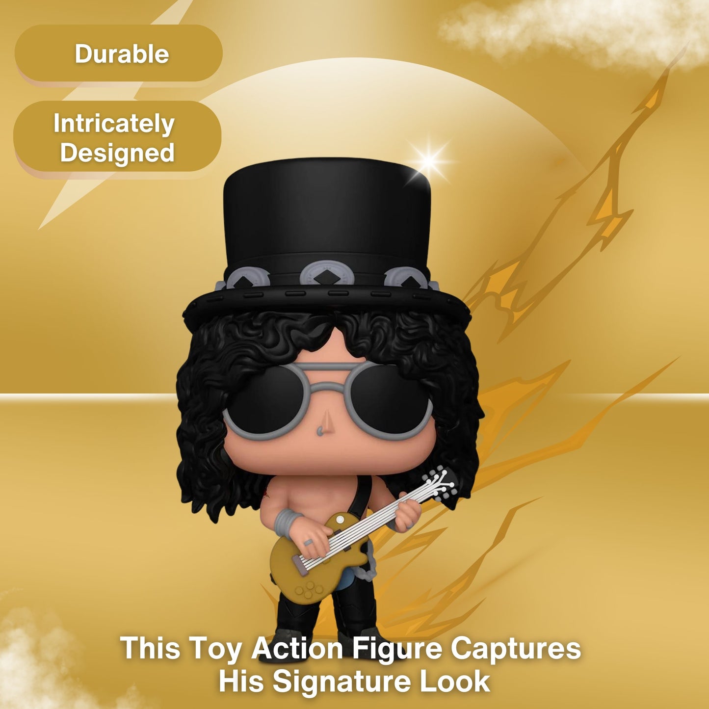 Slash Funko Pop! Rocks Guns N Roses – Iconic Rock Guitarist - Collectible Vinyl Figure #398 with Display Box Protector Case