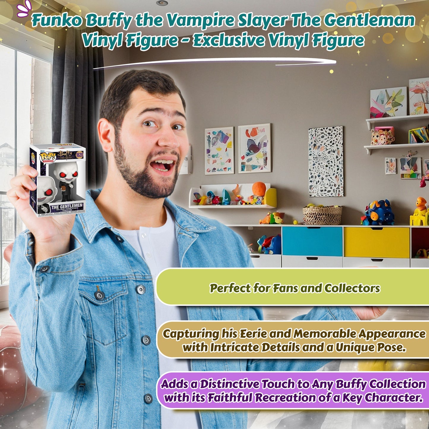 The Gentlemen Funko Pop! Television: Buffy The Vampire Slayer - Approx. 4 1/2" Collectible Vinyl Figure #1620 with Display Box Protector Case