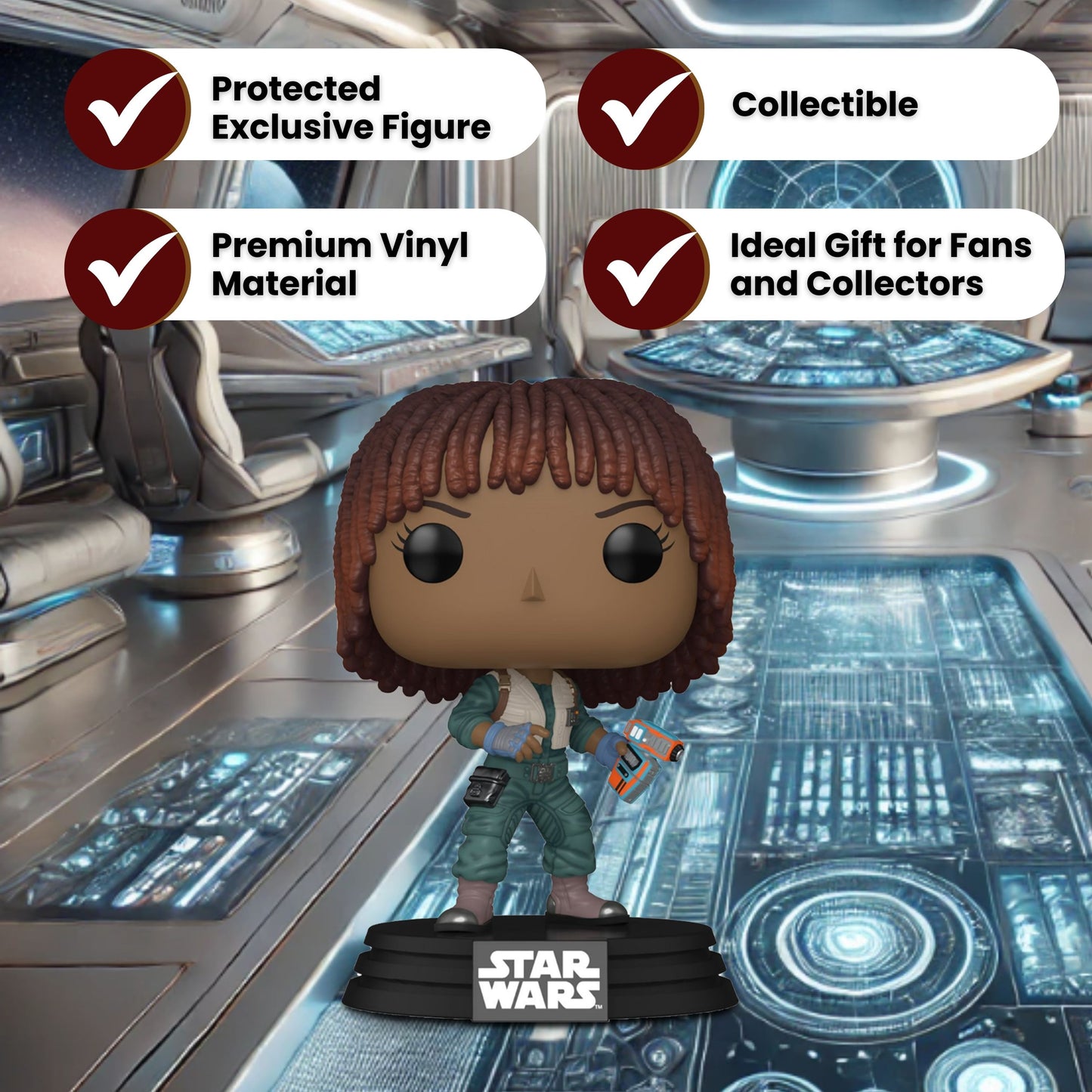 Acolyte Osha Aniseya Funko Pop! Star Wars - Vinyl Figure #722 with Display Box Protector Case
