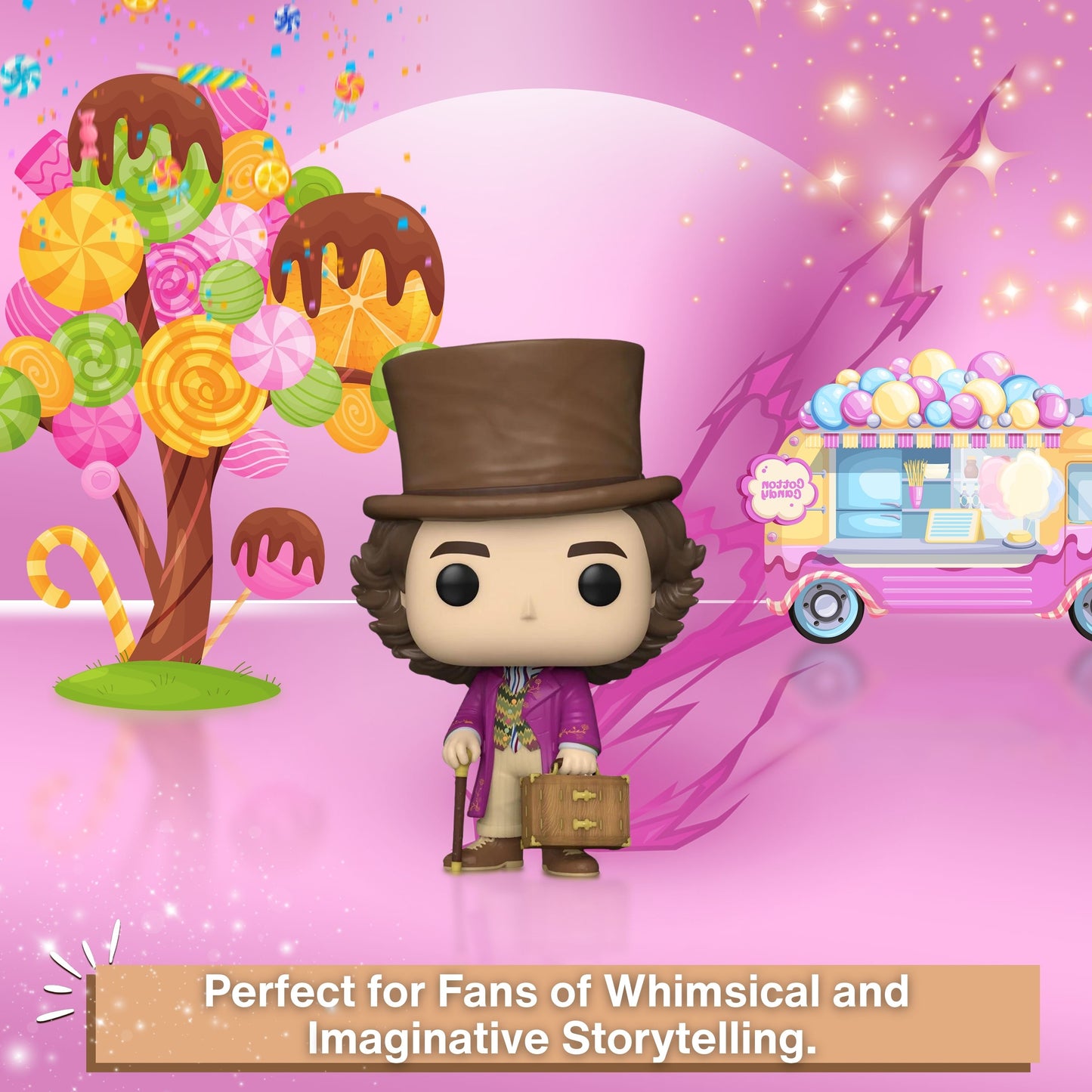 Willy Wonka #1476 Funko Pop! Movies Willy Wonka and the Chocolate Factory - Approx. 5" Collectible Vinyl Figure Bundled with Display Box Protector Case