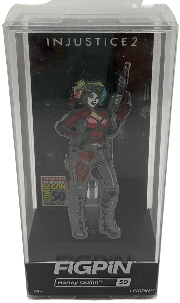 #21 JQ FiGPiN Locked SDCC Exclusive Harley Quinn 59 DC Comics LE 750 Injustice