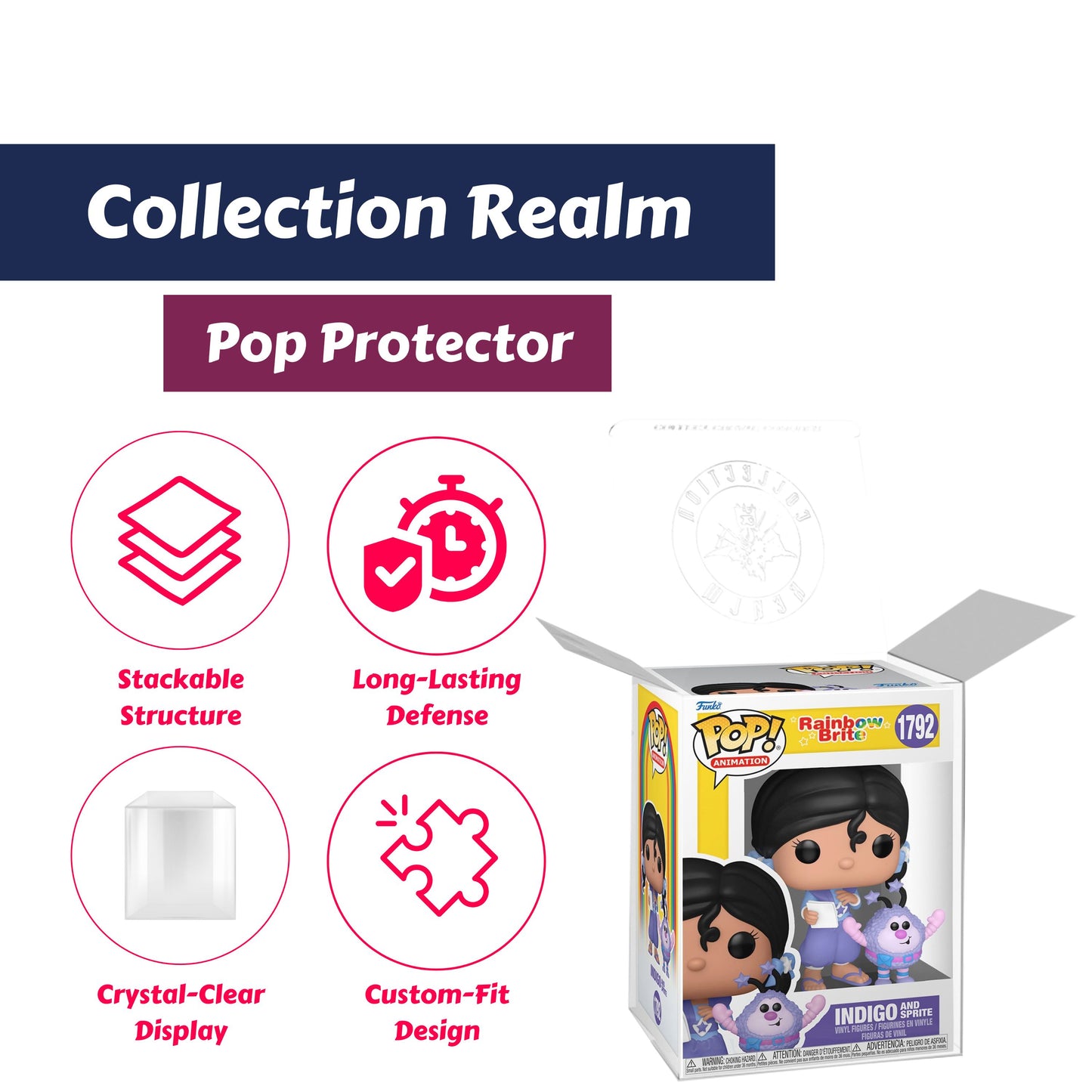 Indigo and Sprite Funko Pop! Animation Rainbow Brite - Approx. 3 3/4" Collectible Vinyl Figure #1792 Bundled with Display Box Protector Case