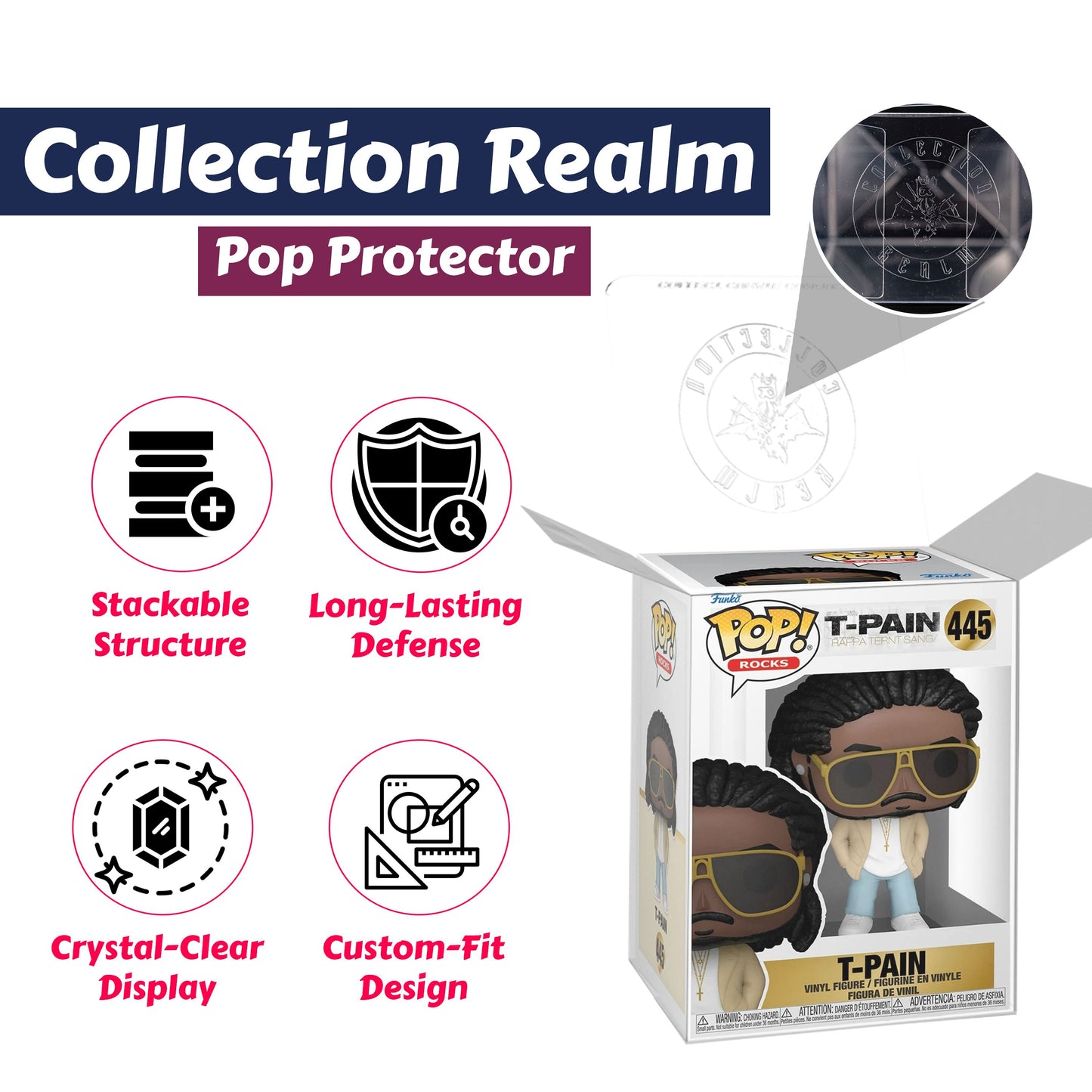 T-Pain (Rappa Ternt Sanga) Funko Pop! Rocks - Approx. 4" Collectible Vinyl Figure #445 with Display Box Protector Case