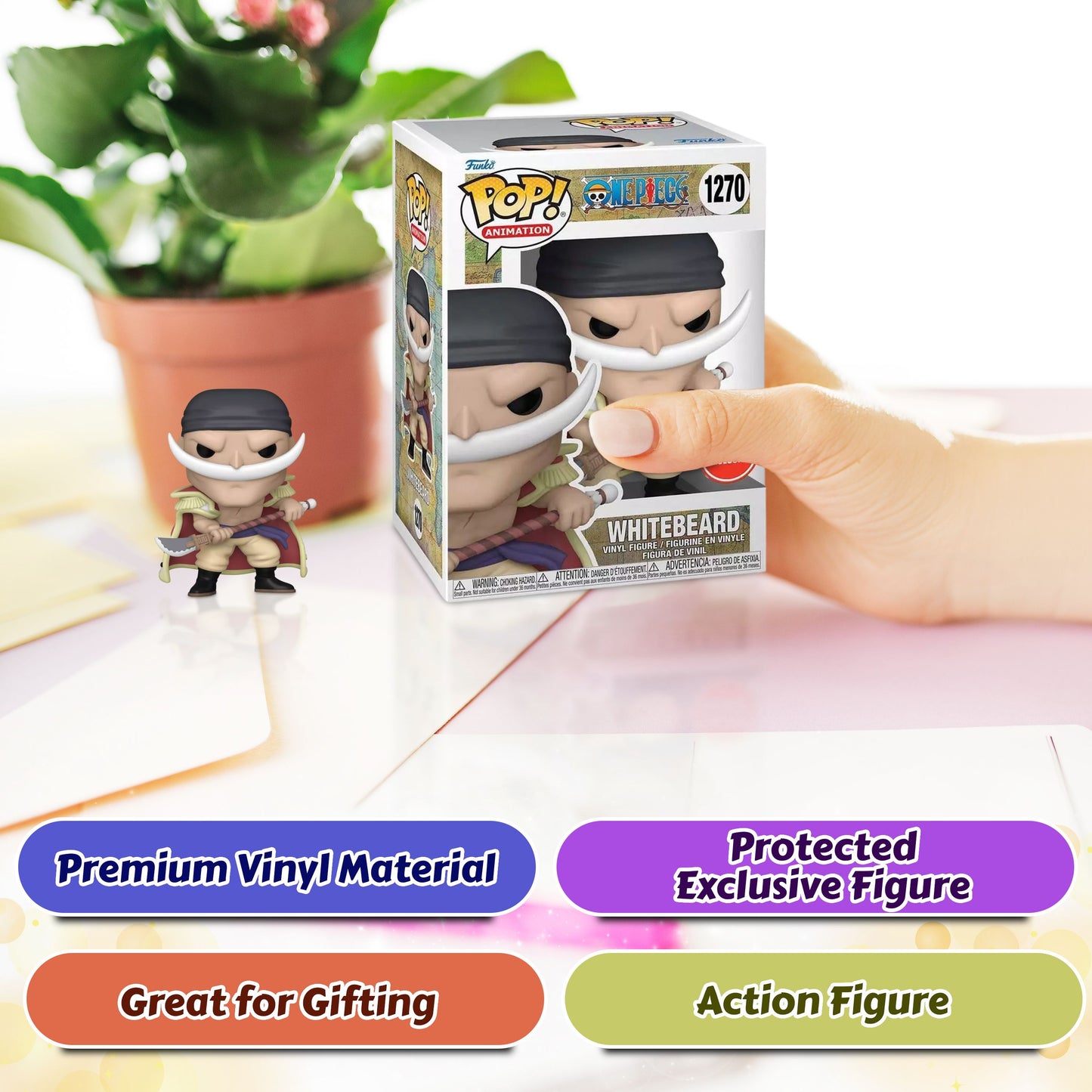 Whitebeard #1270 Funko Pop! Animation One Piece - Approx. 4.6" Collectible Exclusive Vinyl Figure
