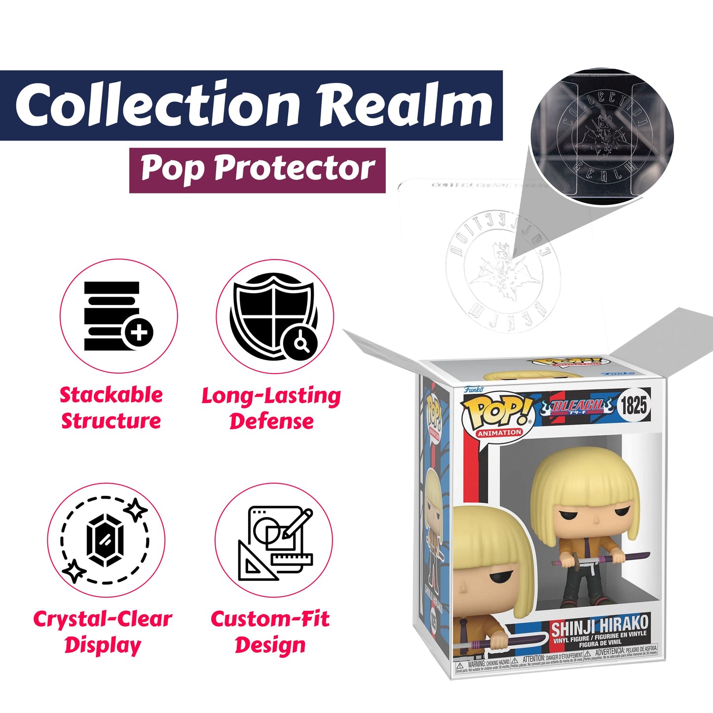 Shinji Hirako Funko Pop! Animation Bleach - Approx. 4" Collectible Vinyl Figure #1825 with Display Box Protector Case