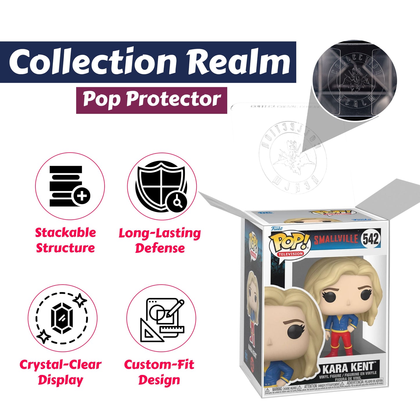 Kara Kent Funko Pop! Television Smallville - Approx. 3 3/4" Collectible Vinyl Figure #542 Bundled with Display Box Protector Case