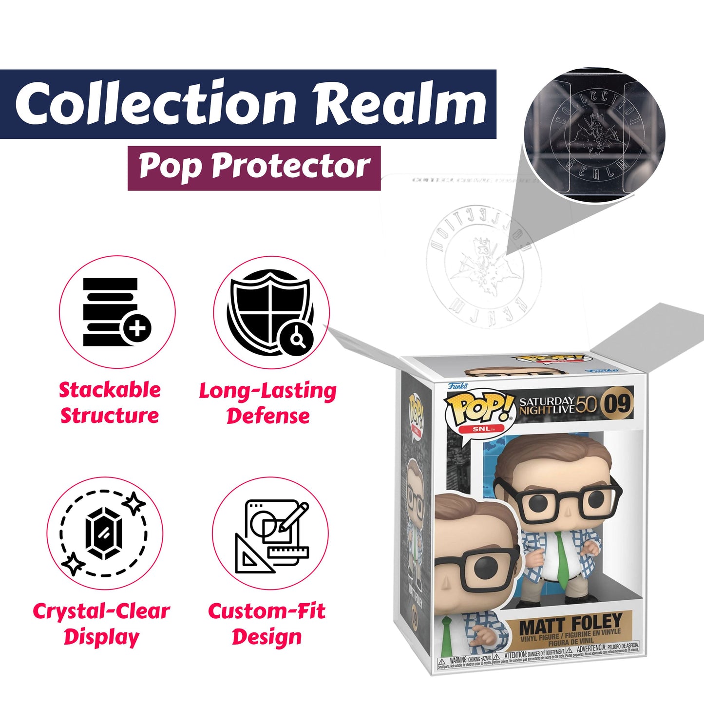Matt Foley Funko Pop! SNL Saturday Night Live 50th Anniversary - Approx. 4" Collectible Vinyl Figure #09 Bundled with Display Box Protector Case