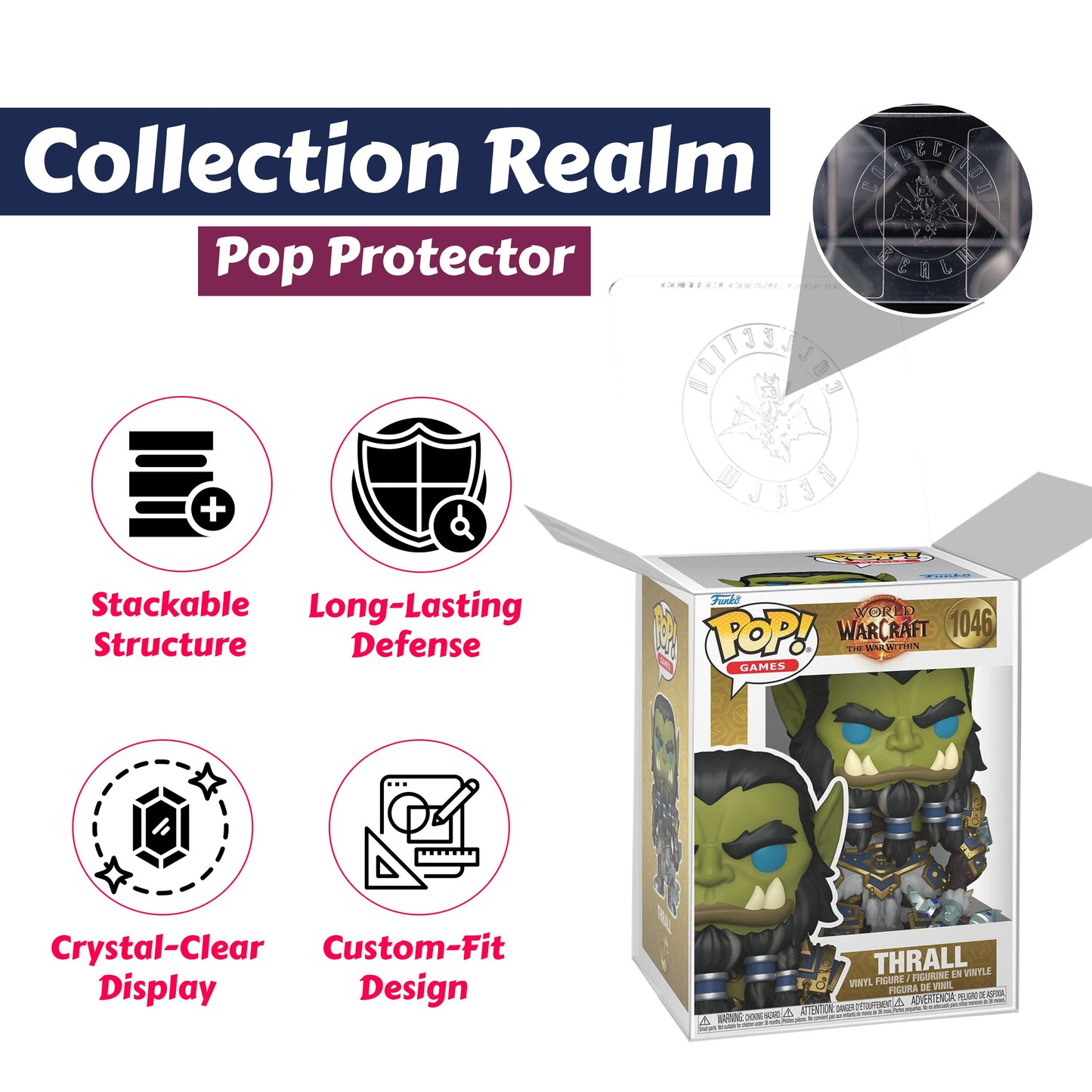 Thrall Funko Pop! Games World of Warcraft: The War Within - Approx. 3 3/4" Collectible Vinyl Figure #1046 with Display Box Protector Case