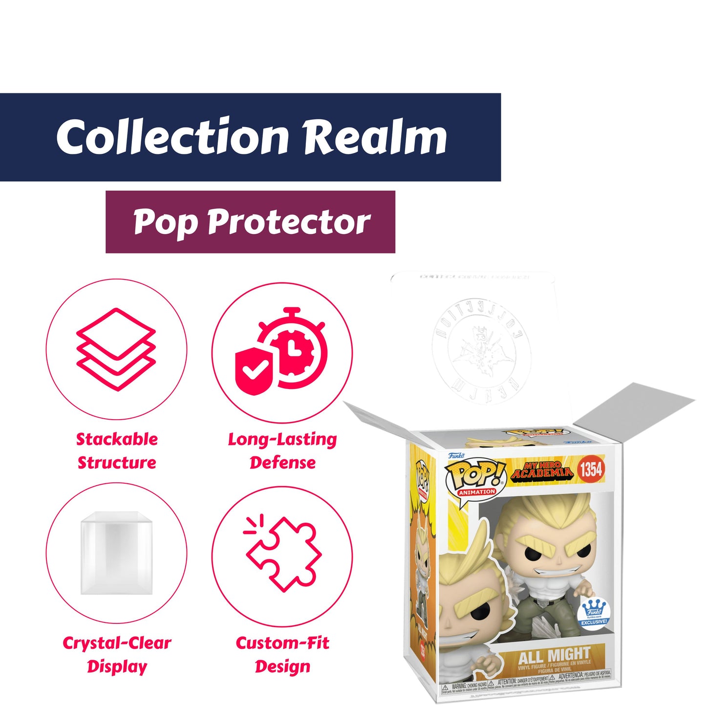 All Might (Texas Smash) #1354 Funko Pop! Animation My Hero Academia - Approx. 5.5" Collectible Exclusive Vinyl Figure with Display Box Protector Case