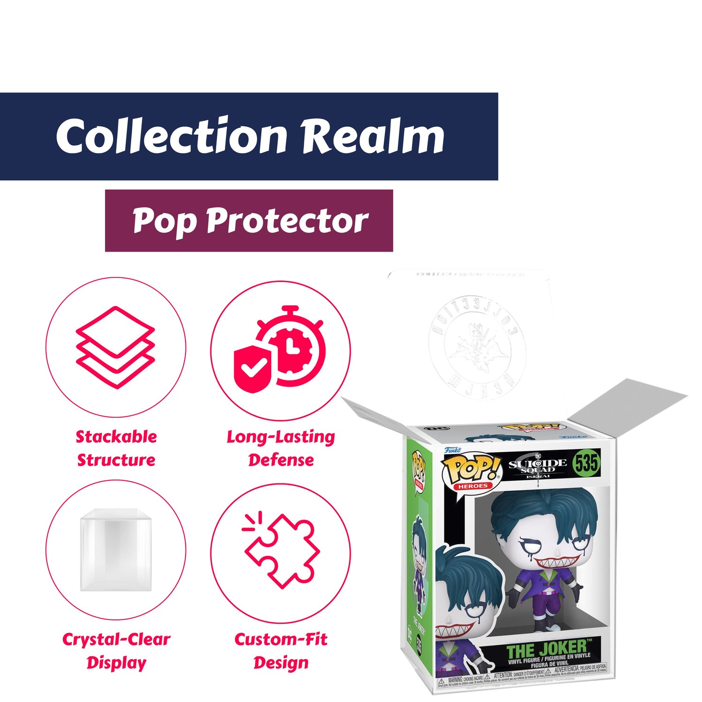 The Joker Funko Pop! Heroes DC Suicide Squad Isekai - Approx. 4 1/2" Collectible Vinyl Figure #535 with Display Box Protector Case