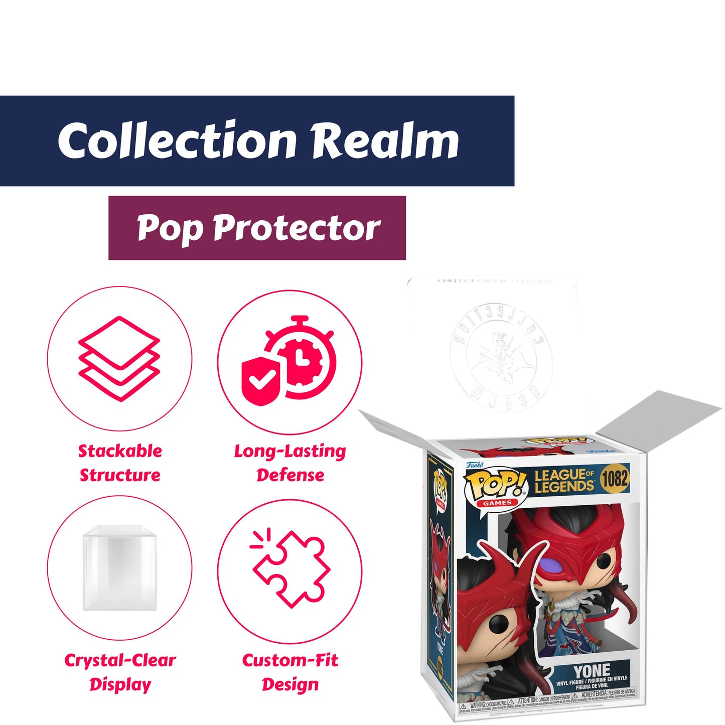 Yone Funko Pop! Games League of Legends - Approx. 4 1/4" Collectible Vinyl Figure #1082 Bundled with Display Box Protector Case