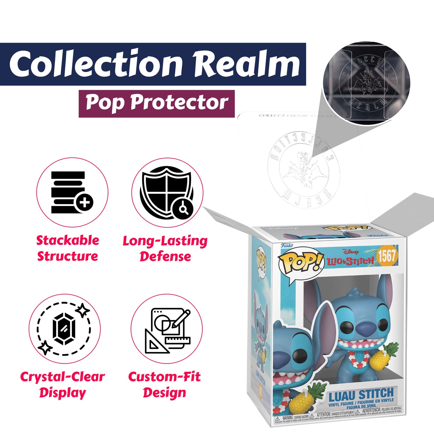 Luau Stitch Funko Pop! Disney Lilo and Stitch - Approx. 3 3/4" Collectible Vinyl Figure #1567 Bundled with Display Box Protector Case