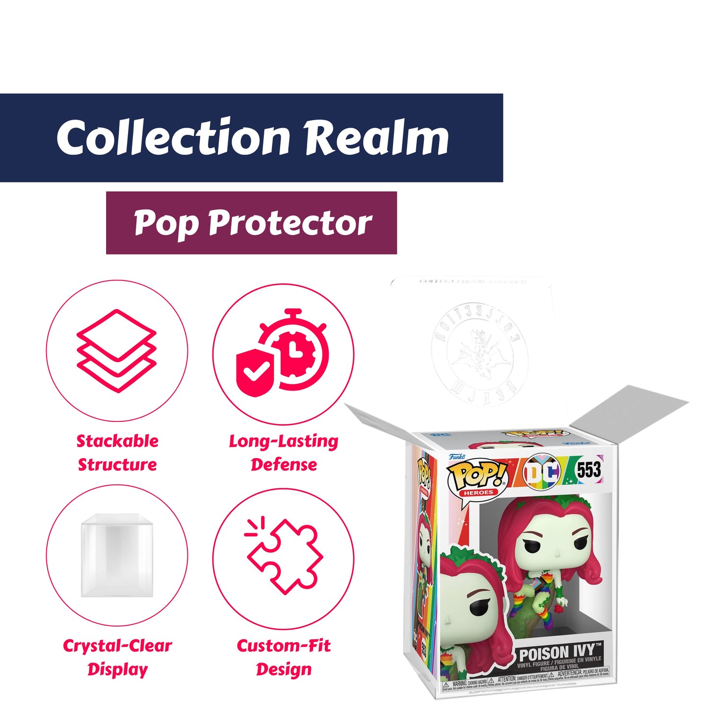 Poison Ivy Funko Pop! Heroes DC Comics Pride 2025 - Approx. 4 1/2" Collectible Vinyl Figure #553 Bundled with Display Box Protector Case