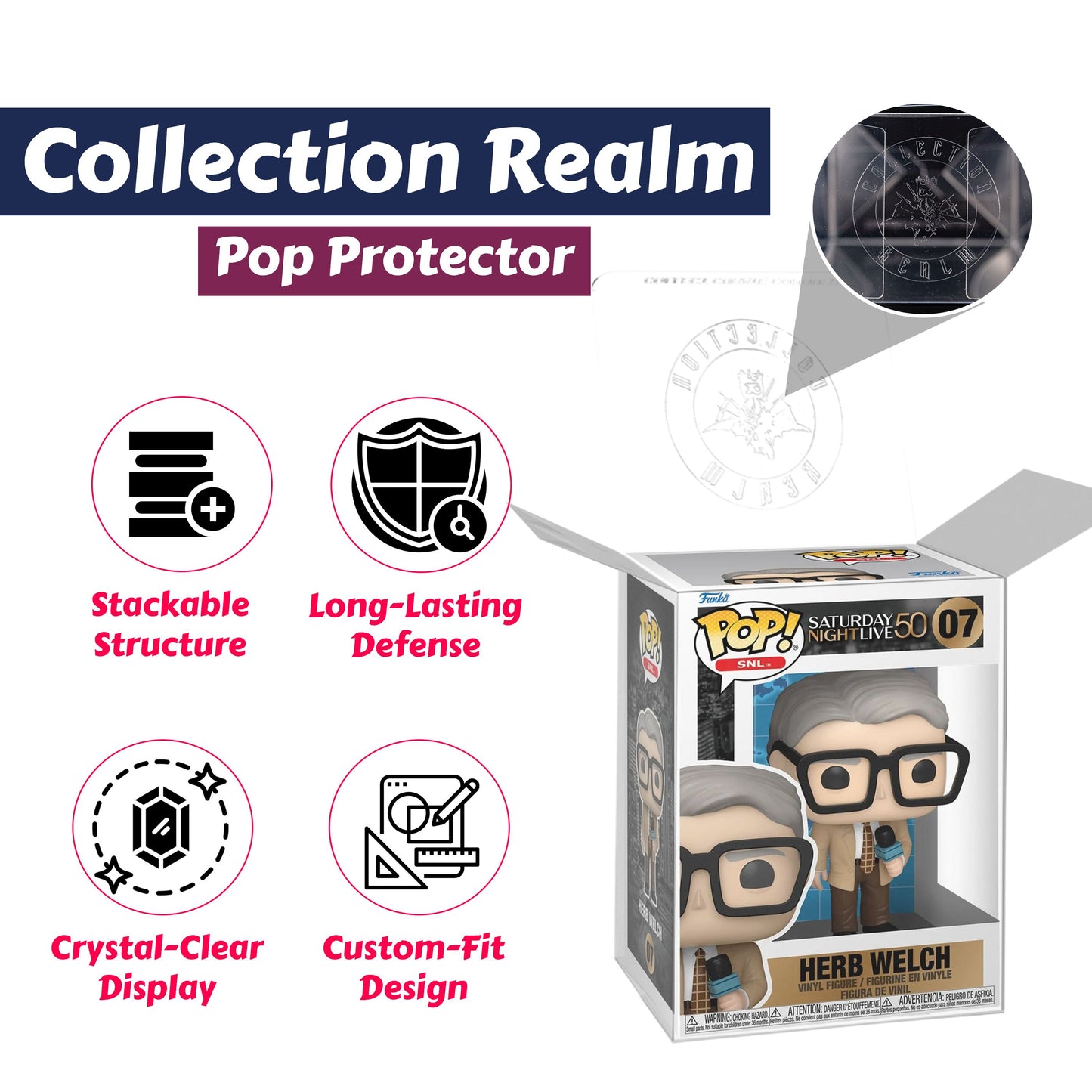 Herb Welch Funko Pop! SNL Saturday Night Live 50th Anniversary - Approx. 4" Collectible Vinyl Figure #09 Bundled with Display Box Protector Case