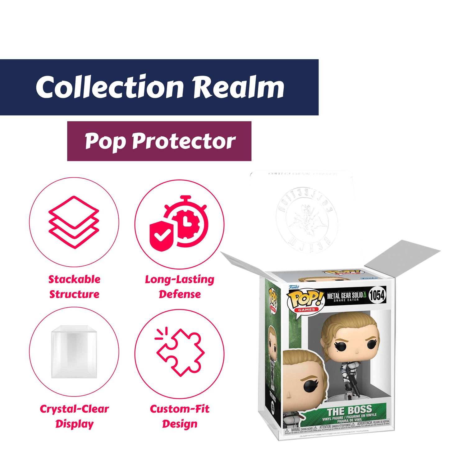 The Boss Funko Pop! Games Metal Gear Solid Delta: Snake Eater - Approx. 4" Collectible Vinyl Figure #1054 Bundled with Display Box Protector Case