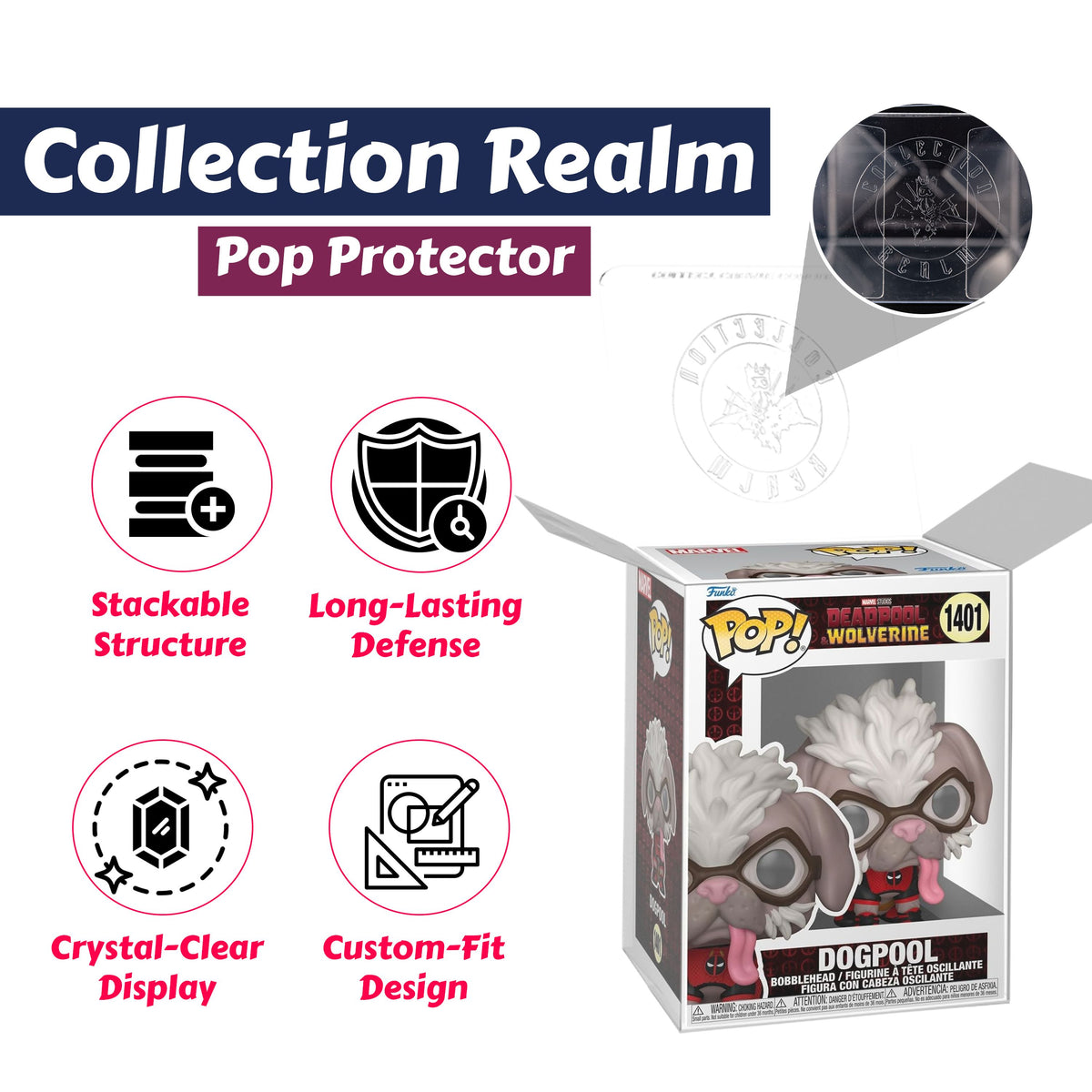 Dogpool Funko Pop! Deadpool & Wolverine - Collectible Bobblehead Figure #1401 - Approx. 3 3/4-inches Tall with Display Box Protector Case