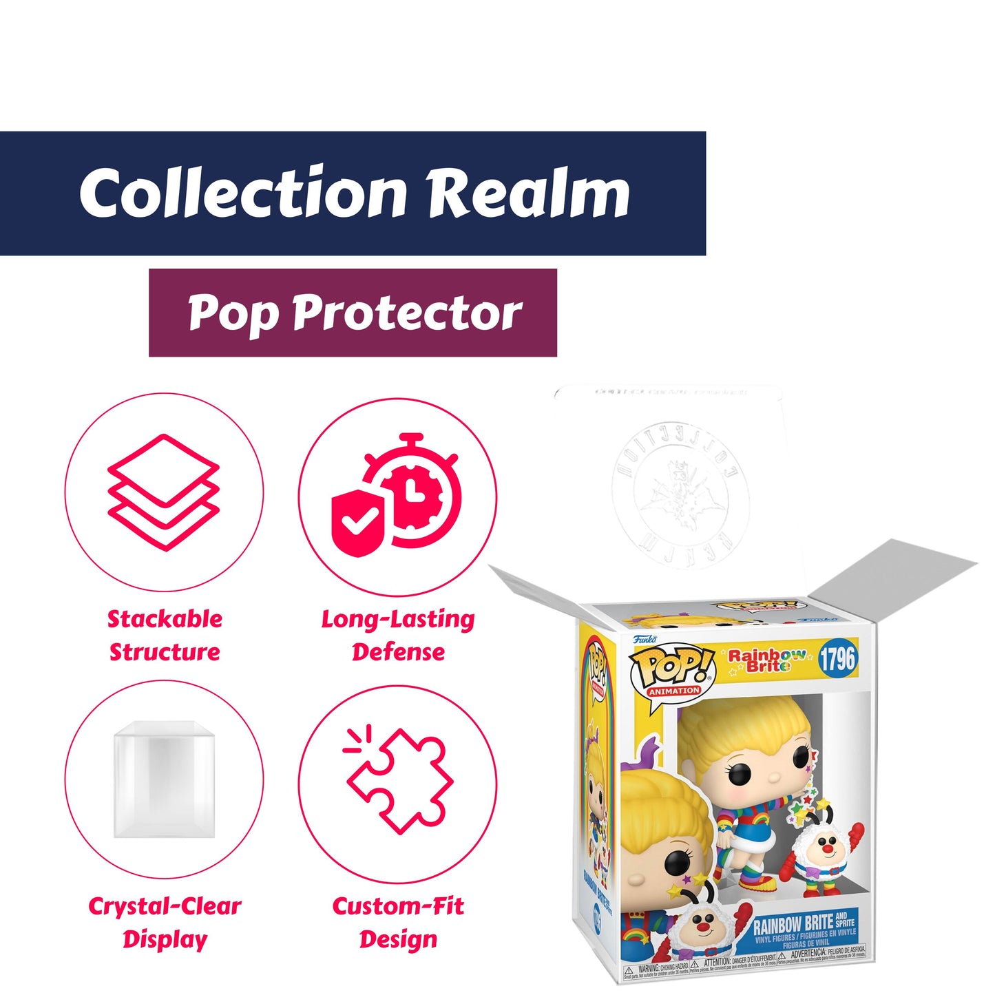 Rainbow Brite and Sprite Funko Pop! Animation - Approx. 3 3/4" Collectible Vinyl Figure and Buddy #1796 with Display Box Protector Case