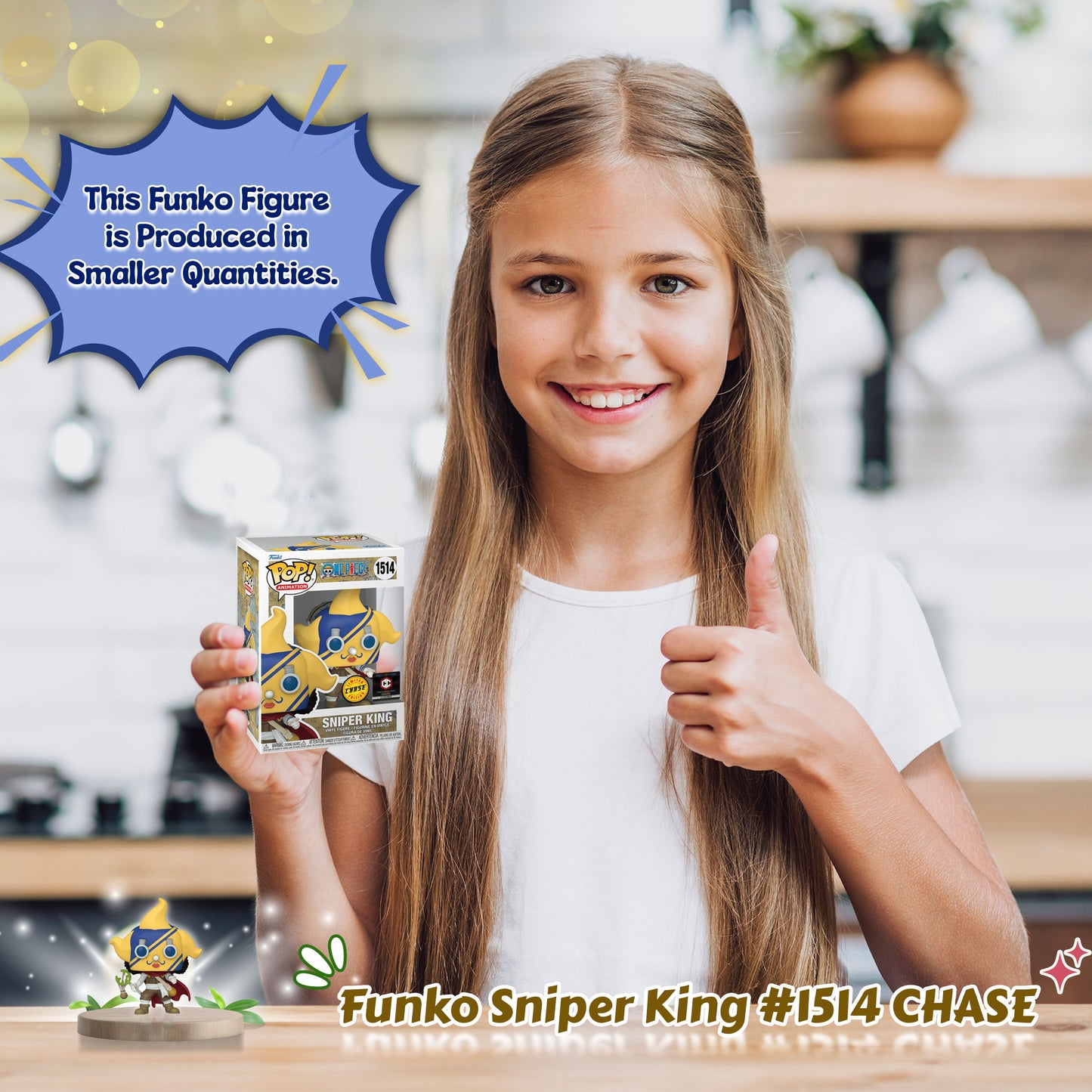 Sniper King #1514 Funko Pop! Animation One Piece - Approx. 4.85" Collectible Exclusive Chase Limited Edition Vinyl Figure