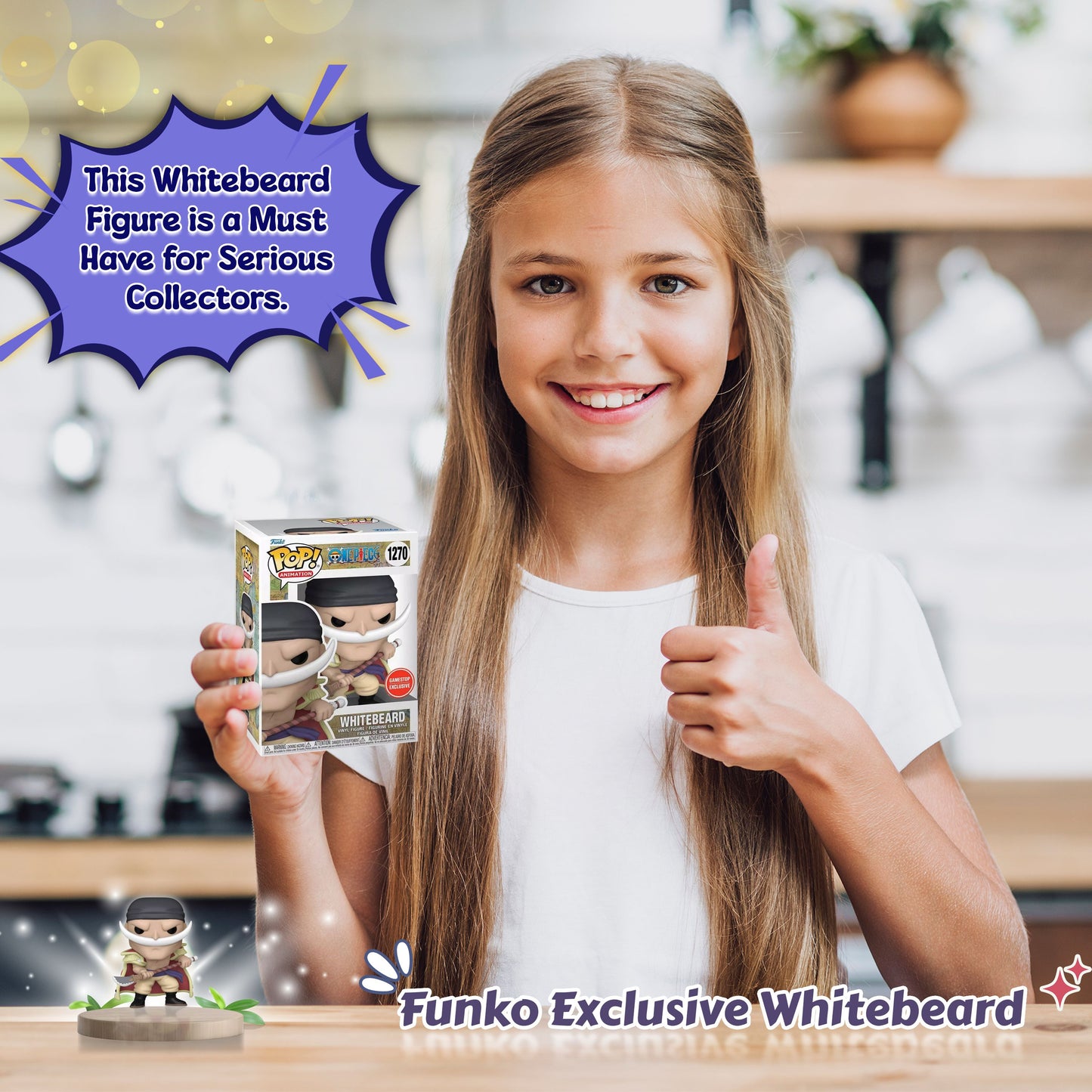 Whitebeard #1270 Funko Pop! Animation One Piece - Approx. 4.6" Collectible Exclusive Vinyl Figure