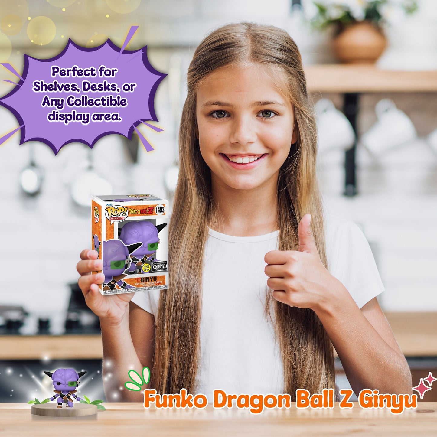 Ginyu Funko Pop! Animation Dragon Ball Z - Approx. 4" Collectible Glows In The Dark Entertainment Earth Exclusive Limited Edition Vinyl Figure #1493 with Display Box Protector Case